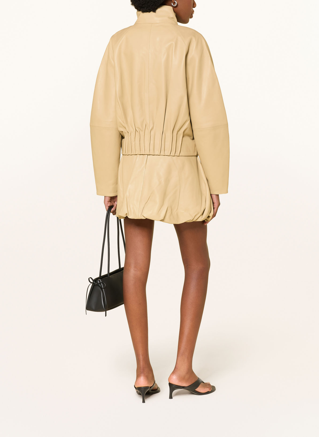 BY MALENE BIRGER Leren jas SUZANNE: BEIGE