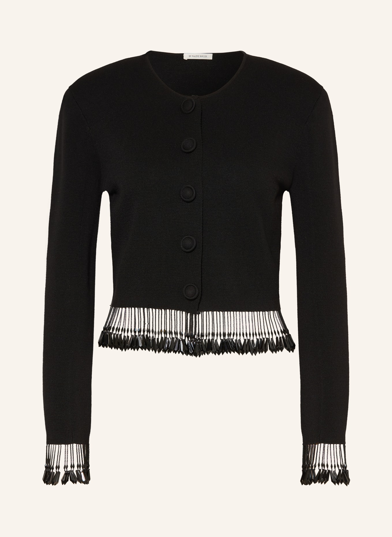 BY MALENE BIRGER Gilet SHELLY orné de pierres décoratives: NOIR