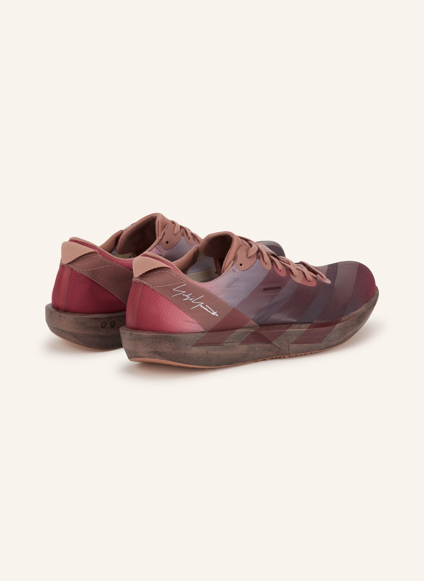 Y-3 Laufschuhe Y-3 ADIOS 9: DUNKELROT / ALTROSA / GRAU