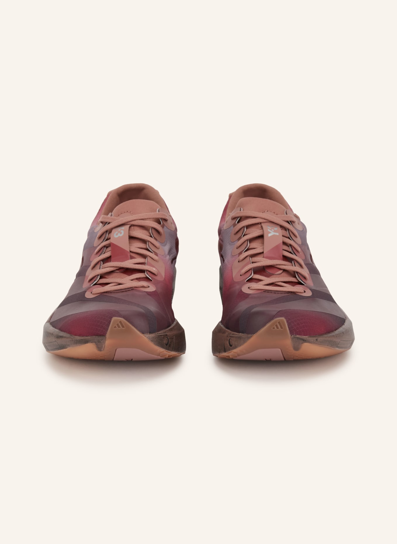 Y-3 Laufschuhe Y-3 ADIOS 9: DUNKELROT / ALTROSA / GRAU