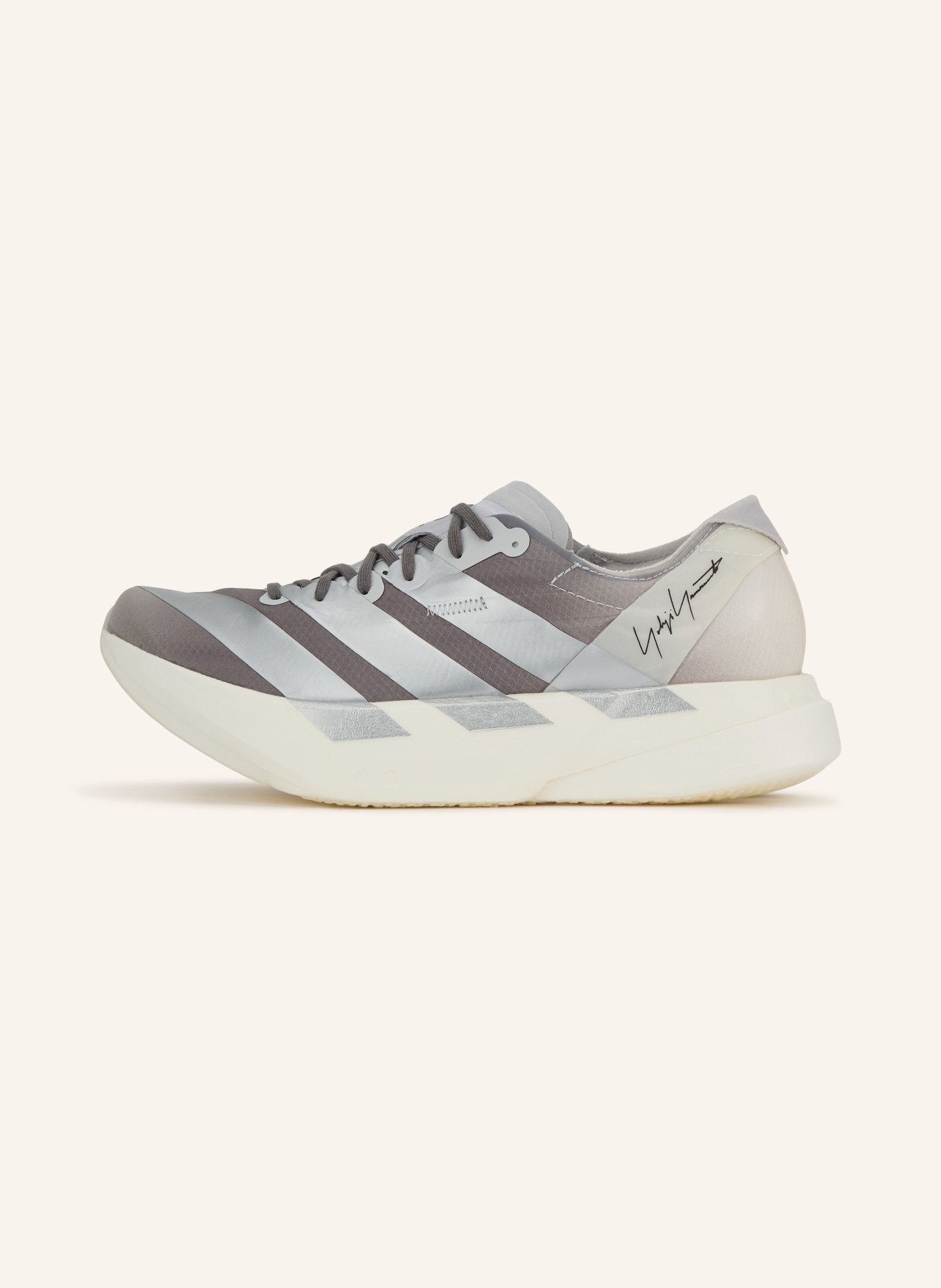Y-3 Laufschuhe Y-3 ADIOS PRO 4: SILBER / DUNKELGRAU / WEISS