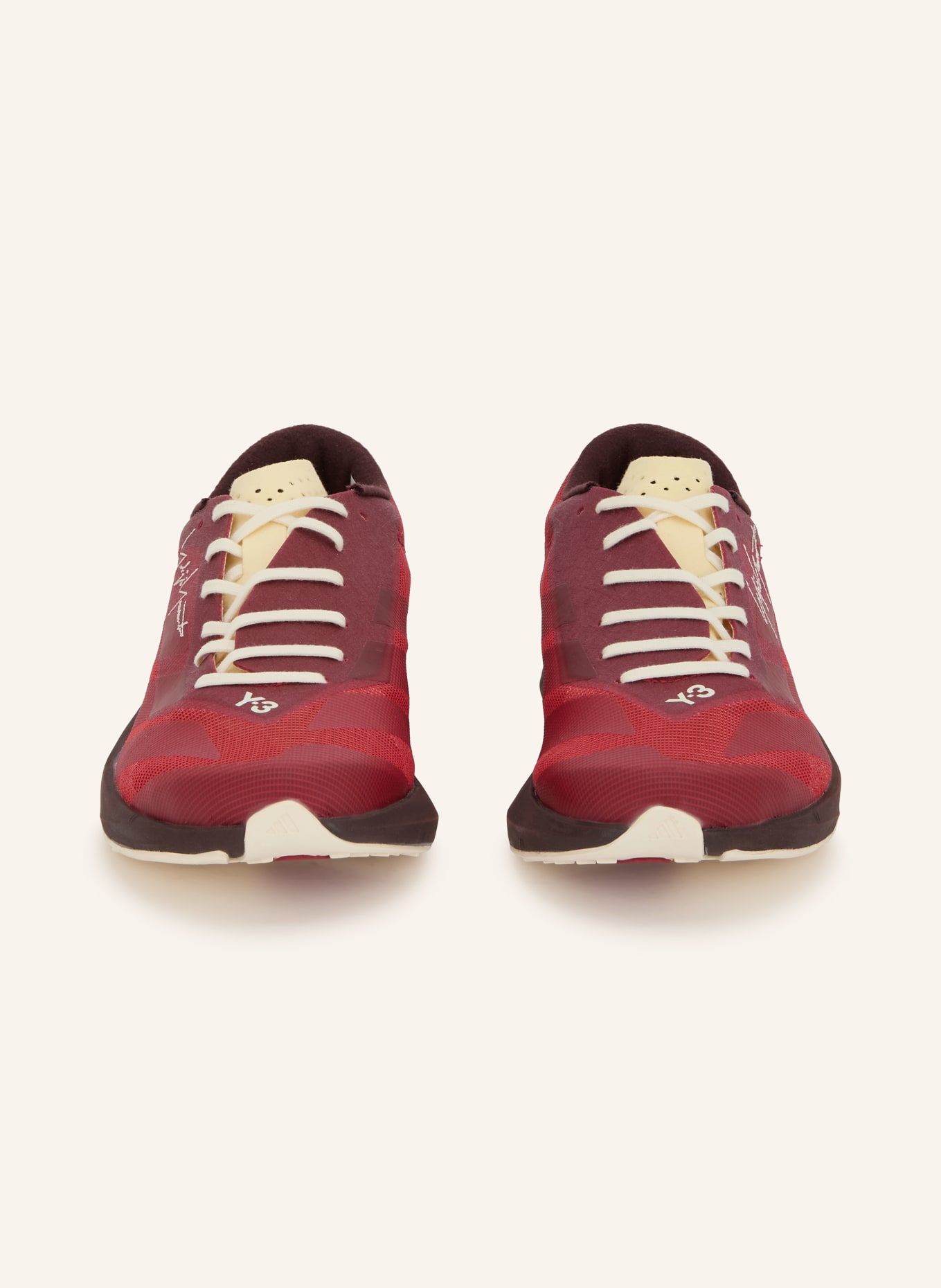 Y-3 Laufschuhe Y-3 ADIZERO RC6: DUNKELROT / CREME