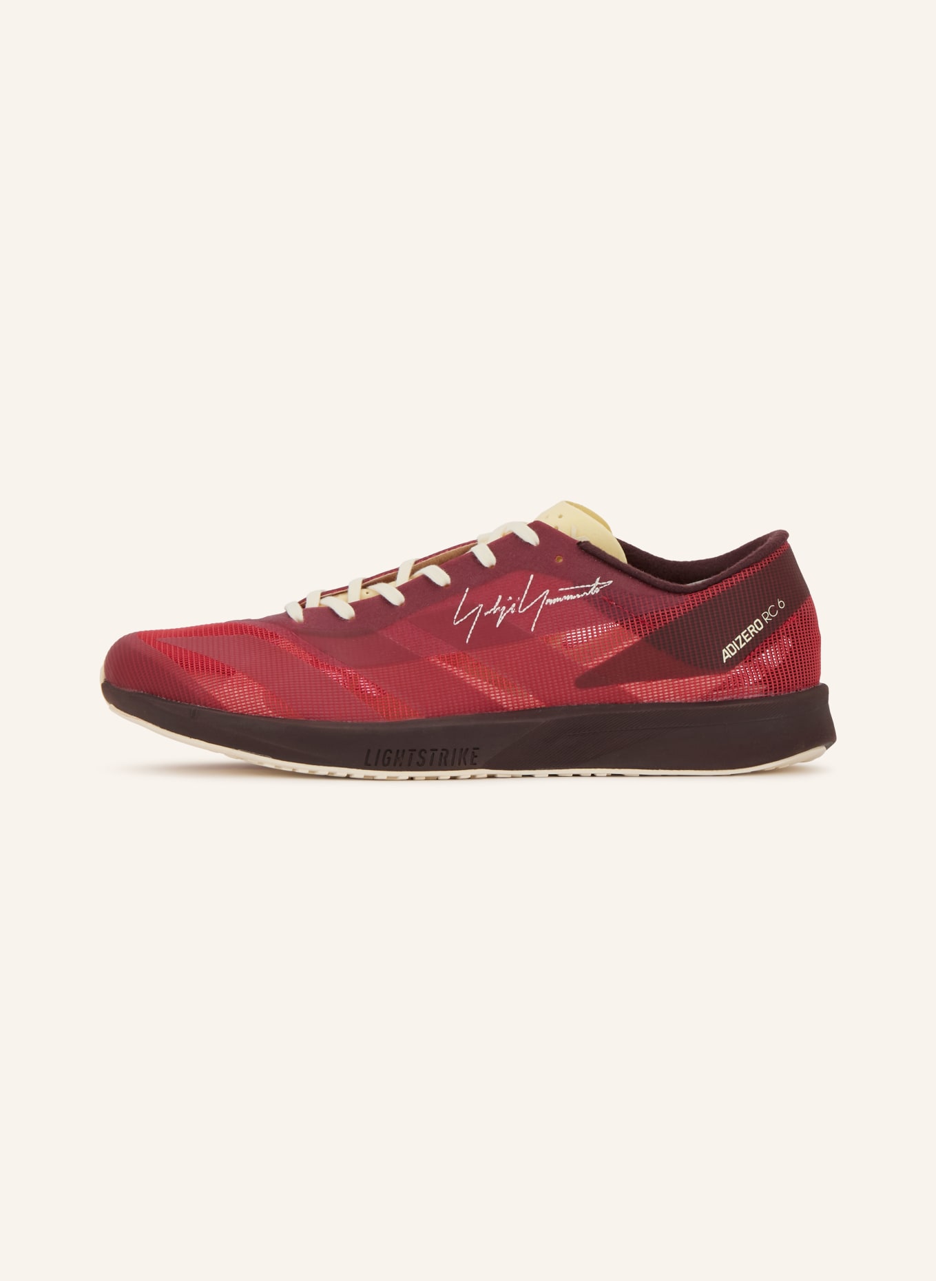 Y-3 Laufschuhe Y-3 ADIZERO RC6: DUNKELROT / CREME