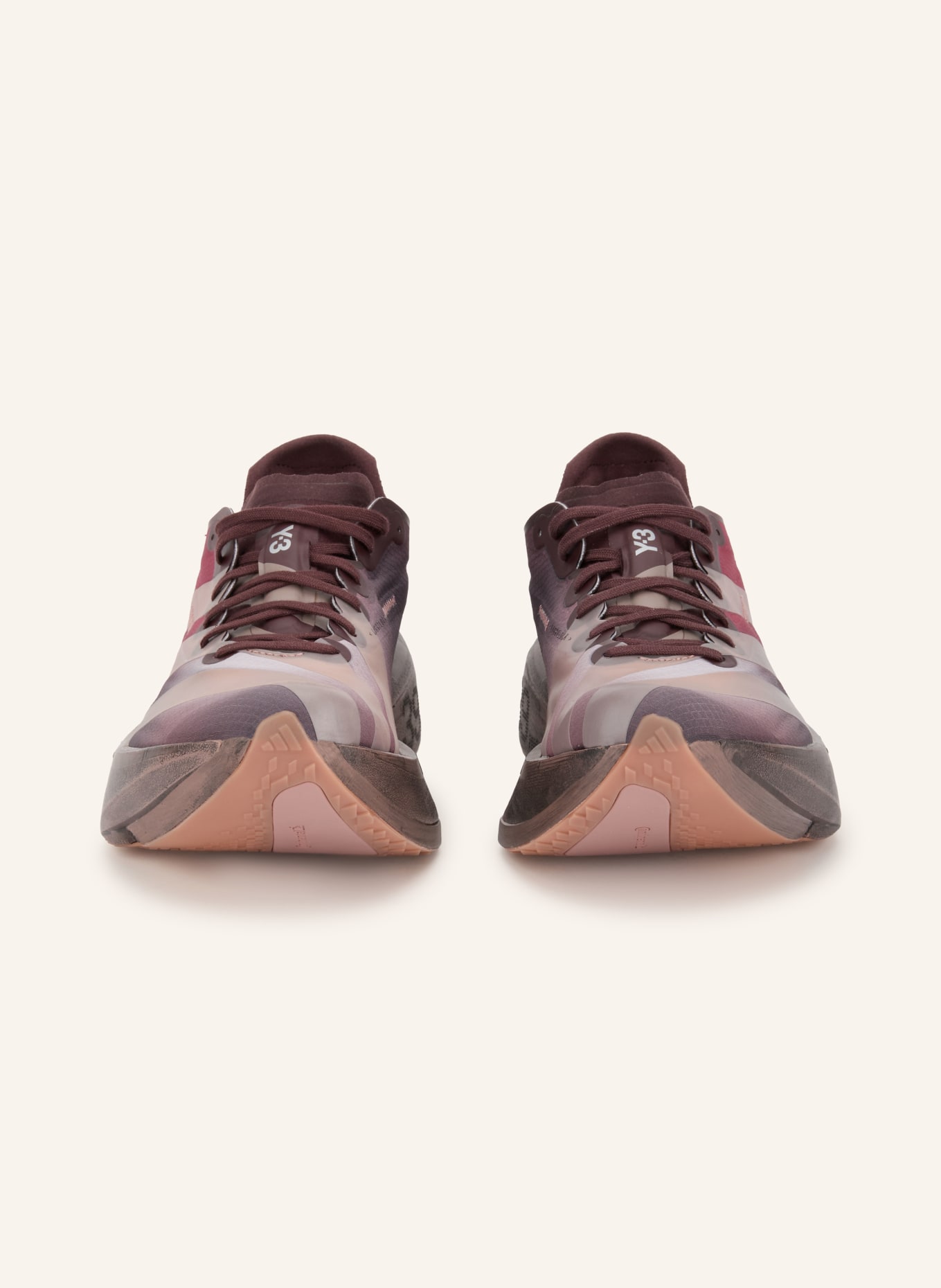 Y-3 Hardloopschoenen Y-3 ADIOS PRO 4: DONKERROOD / GRIJS