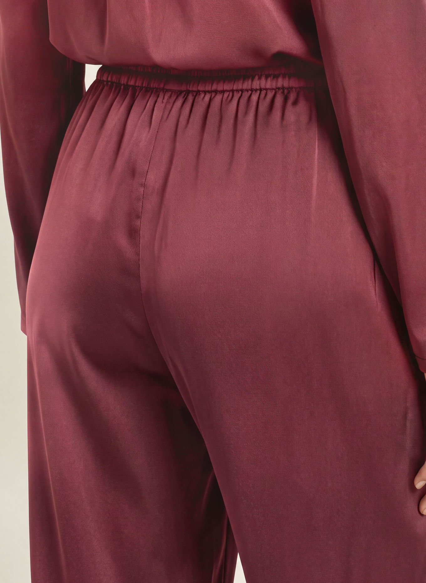 Stylein Satijnen broek MEIKE: DONKERROOD