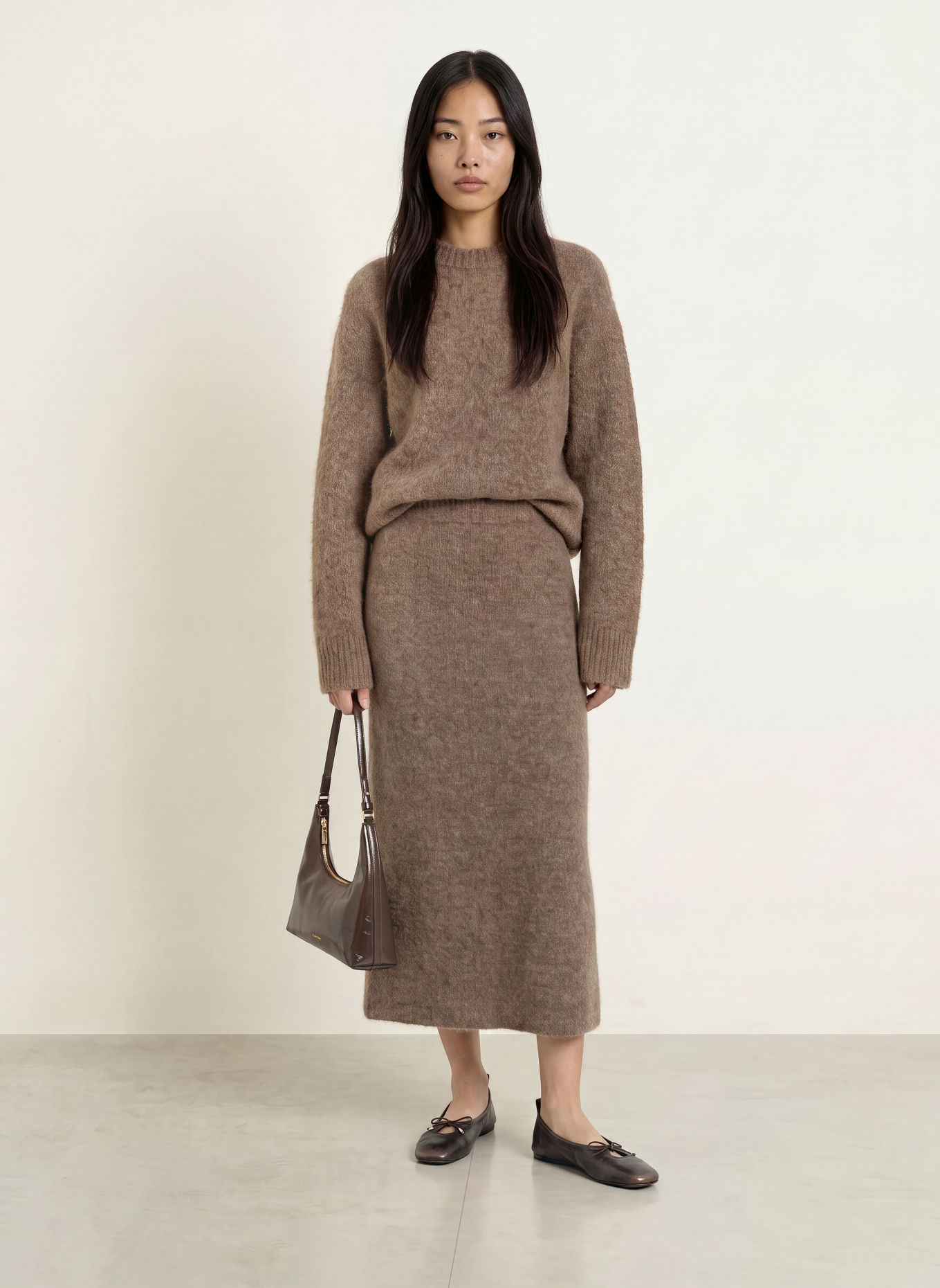 Stylein Pull NICLAS en mohair: MARRON