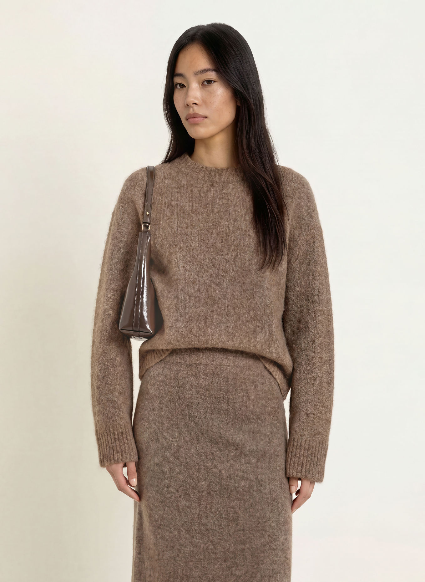 Stylein Pull NICLAS en mohair: MARRON