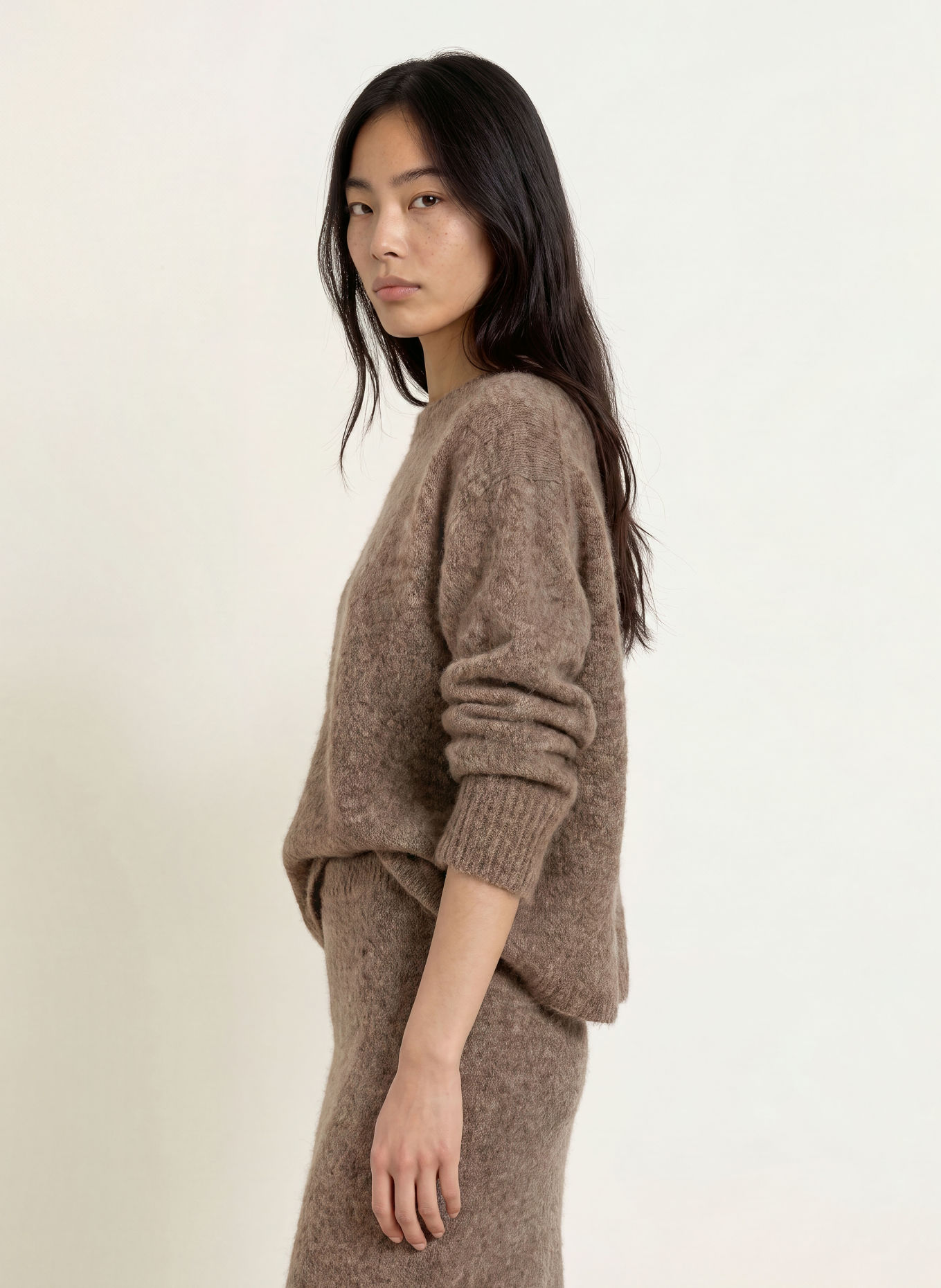 Stylein Pull NICLAS en mohair: MARRON