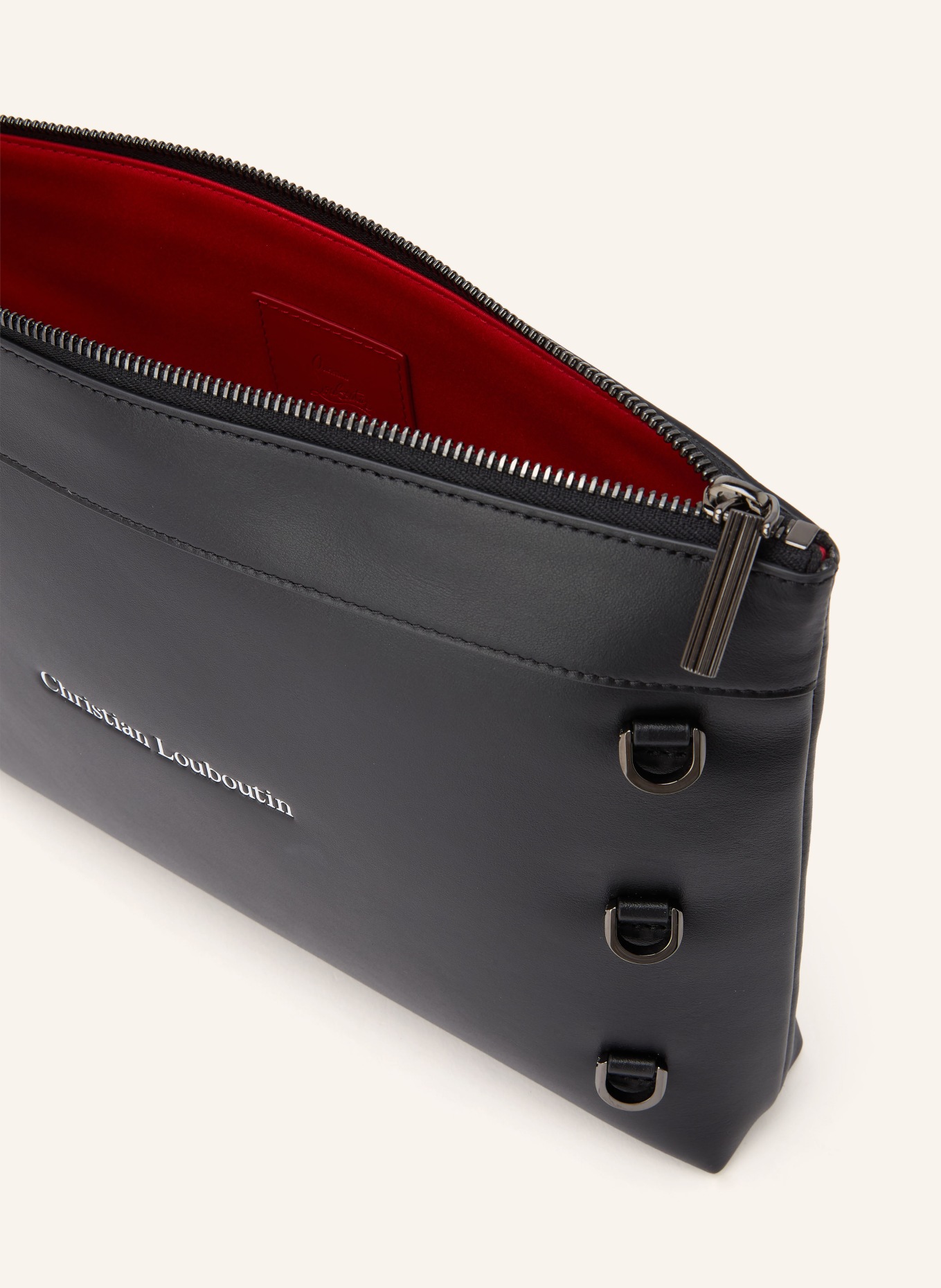 Christian Louboutin Pochette KOSMICA: NOIR / PLATINE