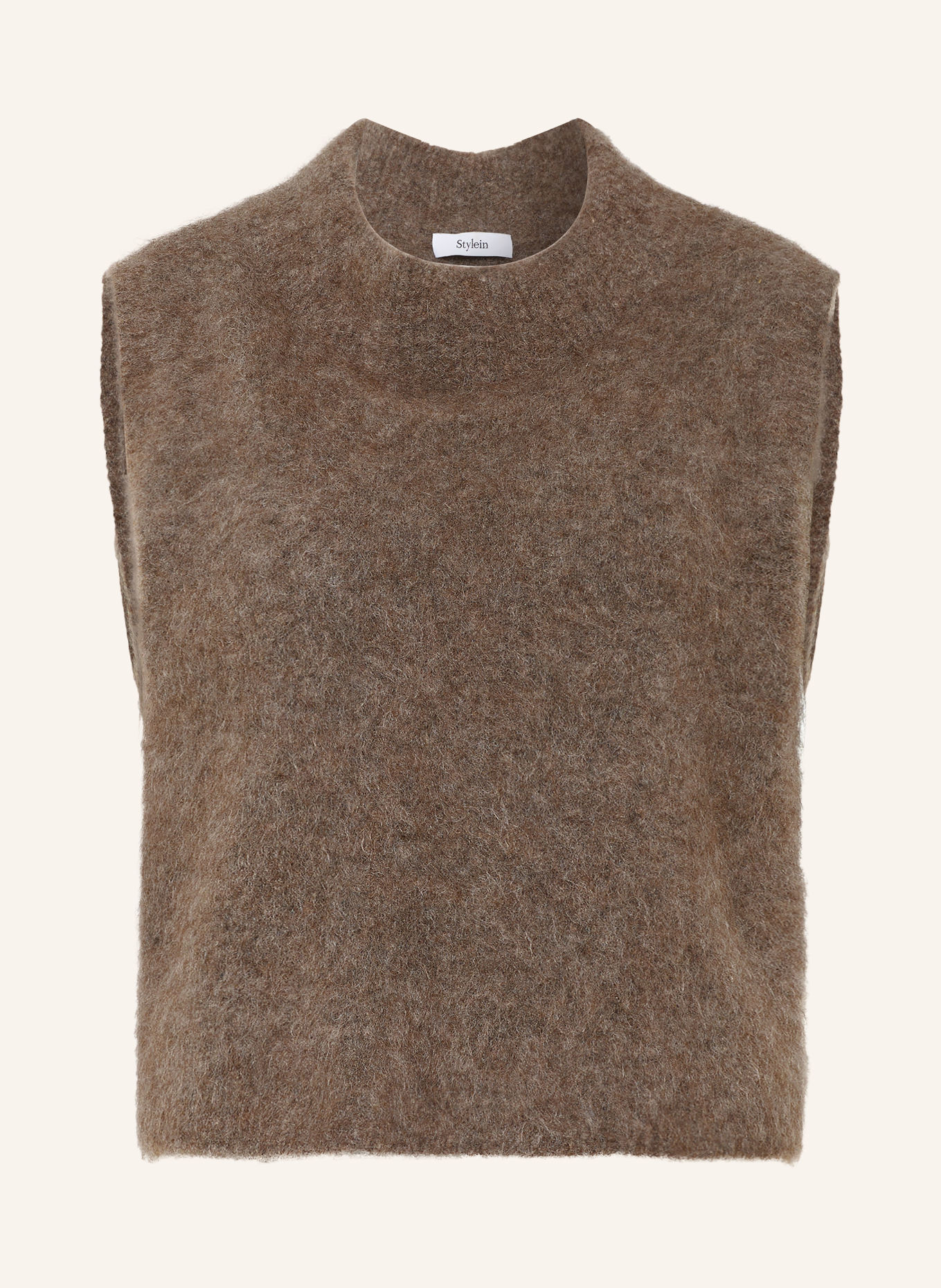 Stylein Sweter z dzianiny NELLIE z moherem: BRĄZOWY