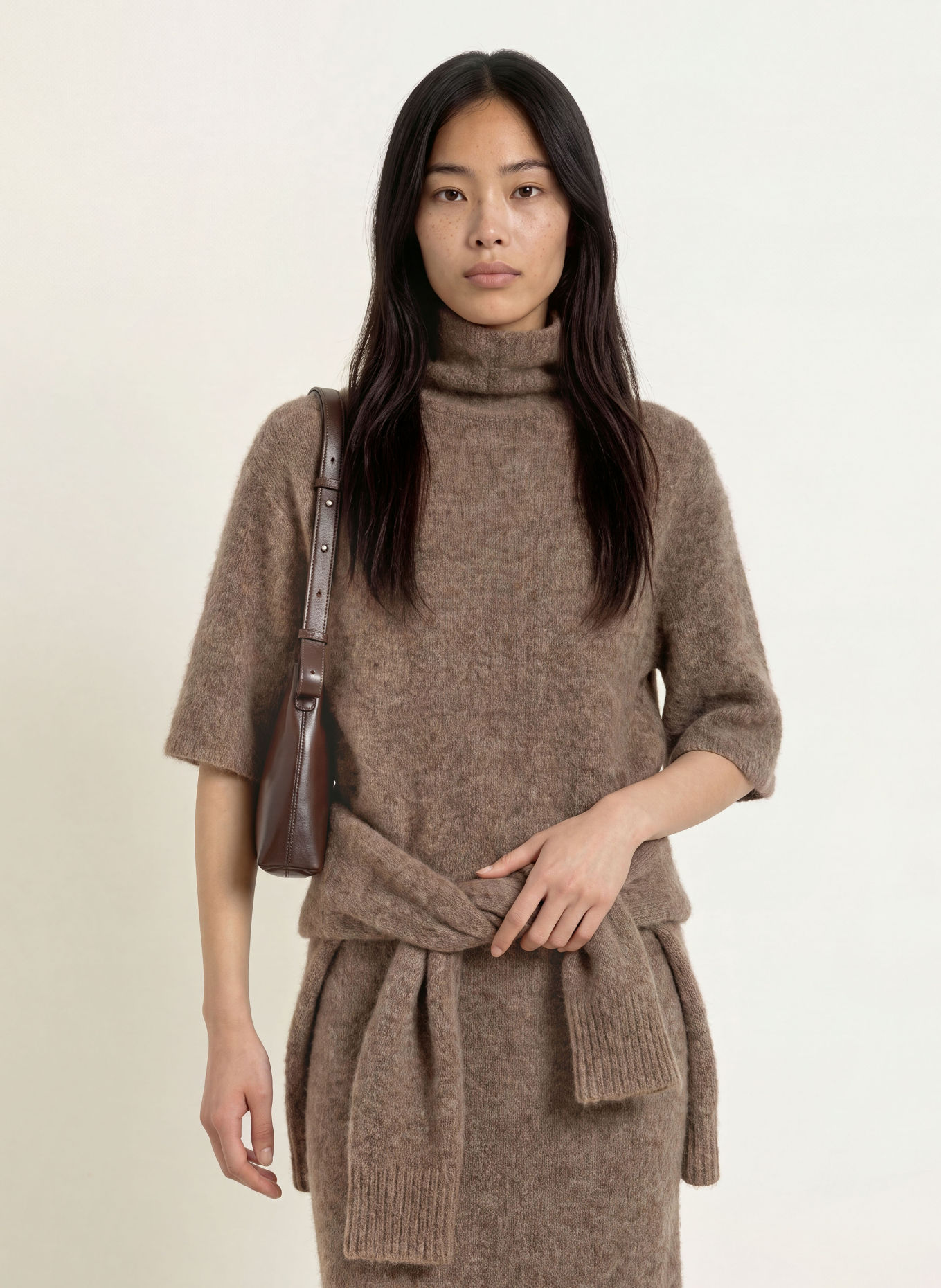 Stylein NYSSA Knit shirt with Mohair: TAUPE