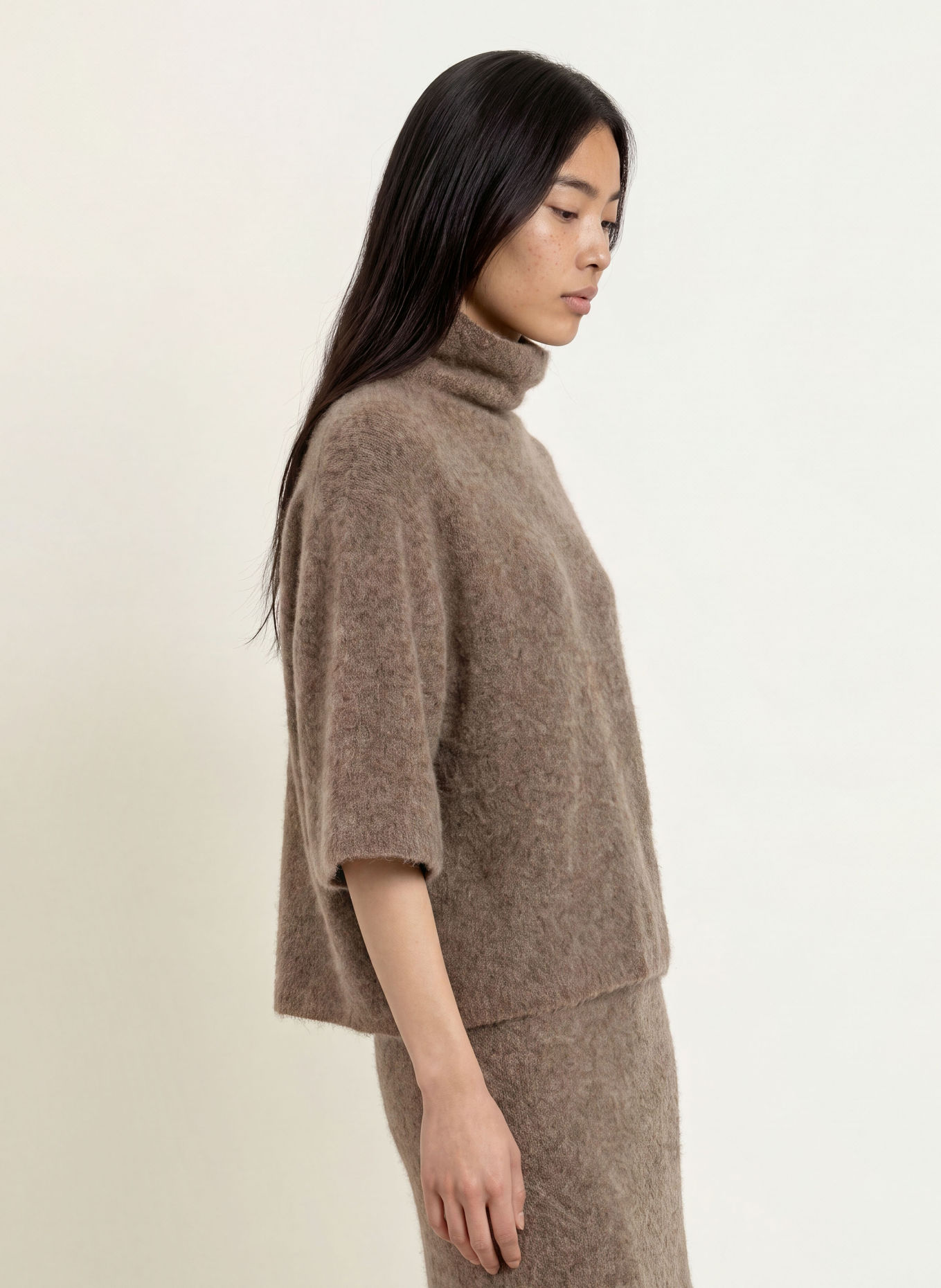 Stylein NYSSA Knit shirt with Mohair: TAUPE