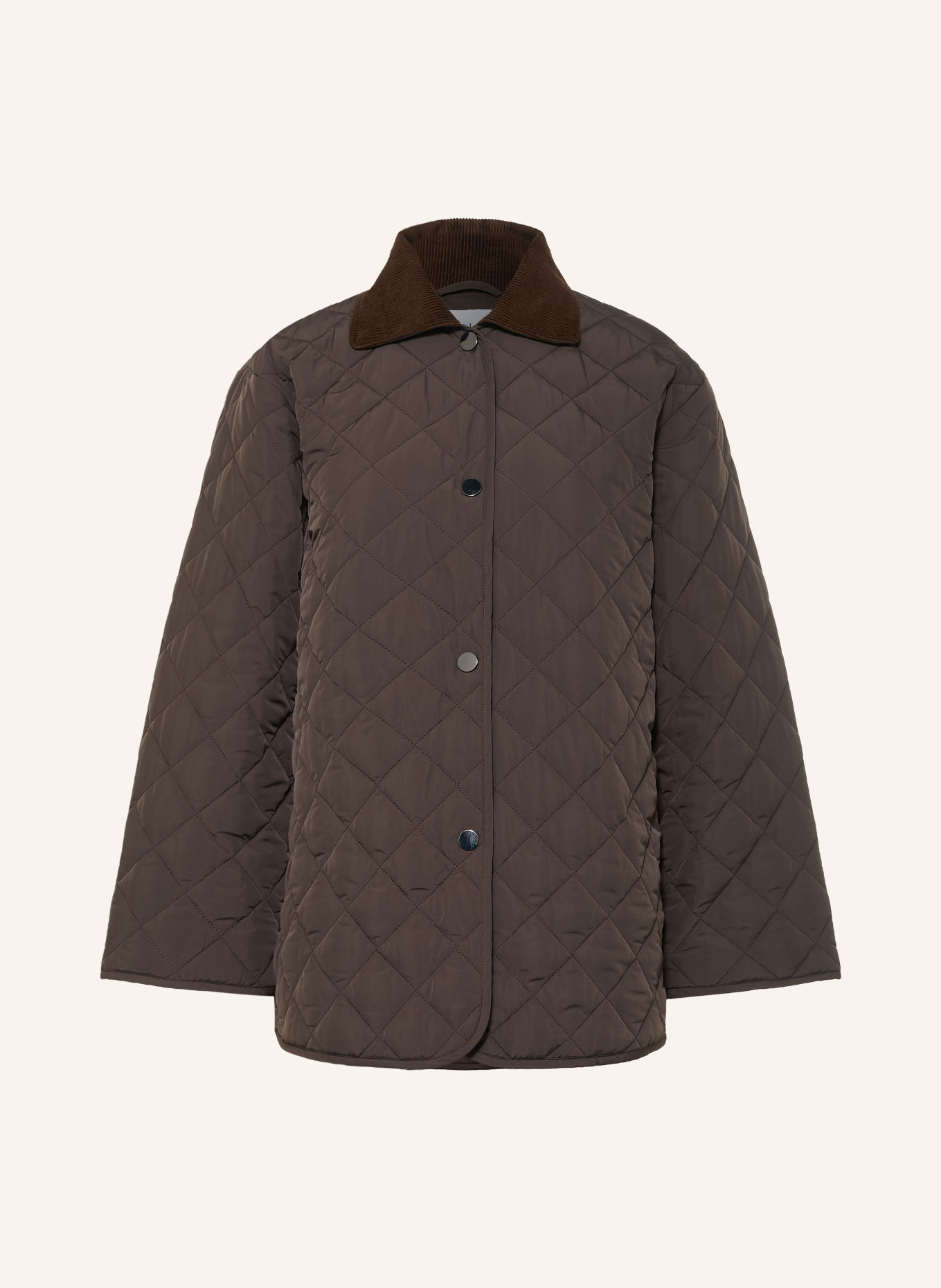 Stylein Gewatteerde jas SABRIA van corduroy: MARRON FONCÉ