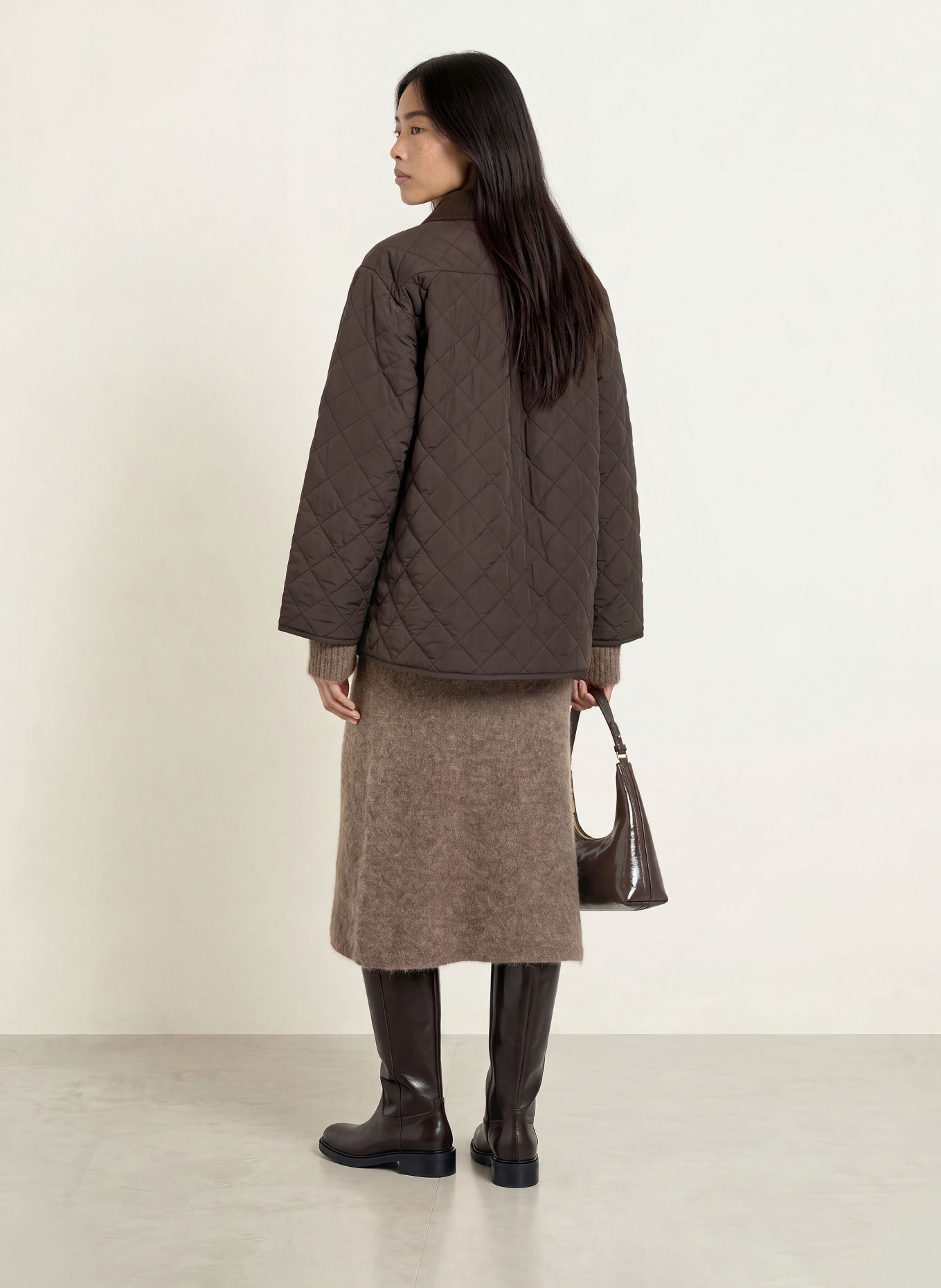 Stylein Gewatteerde jas SABRIA van corduroy: MARRON FONCÉ