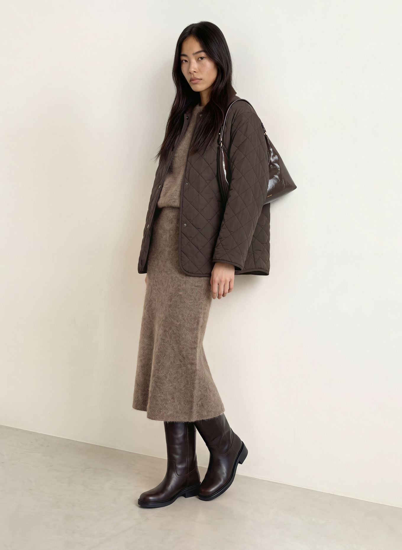 Stylein Gewatteerde jas SABRIA van corduroy: MARRON FONCÉ