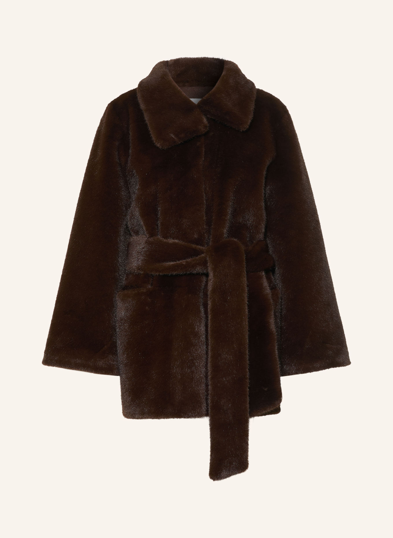 Stylein Kunstfell-Jacke HILANI: DUNKELBRAUN
