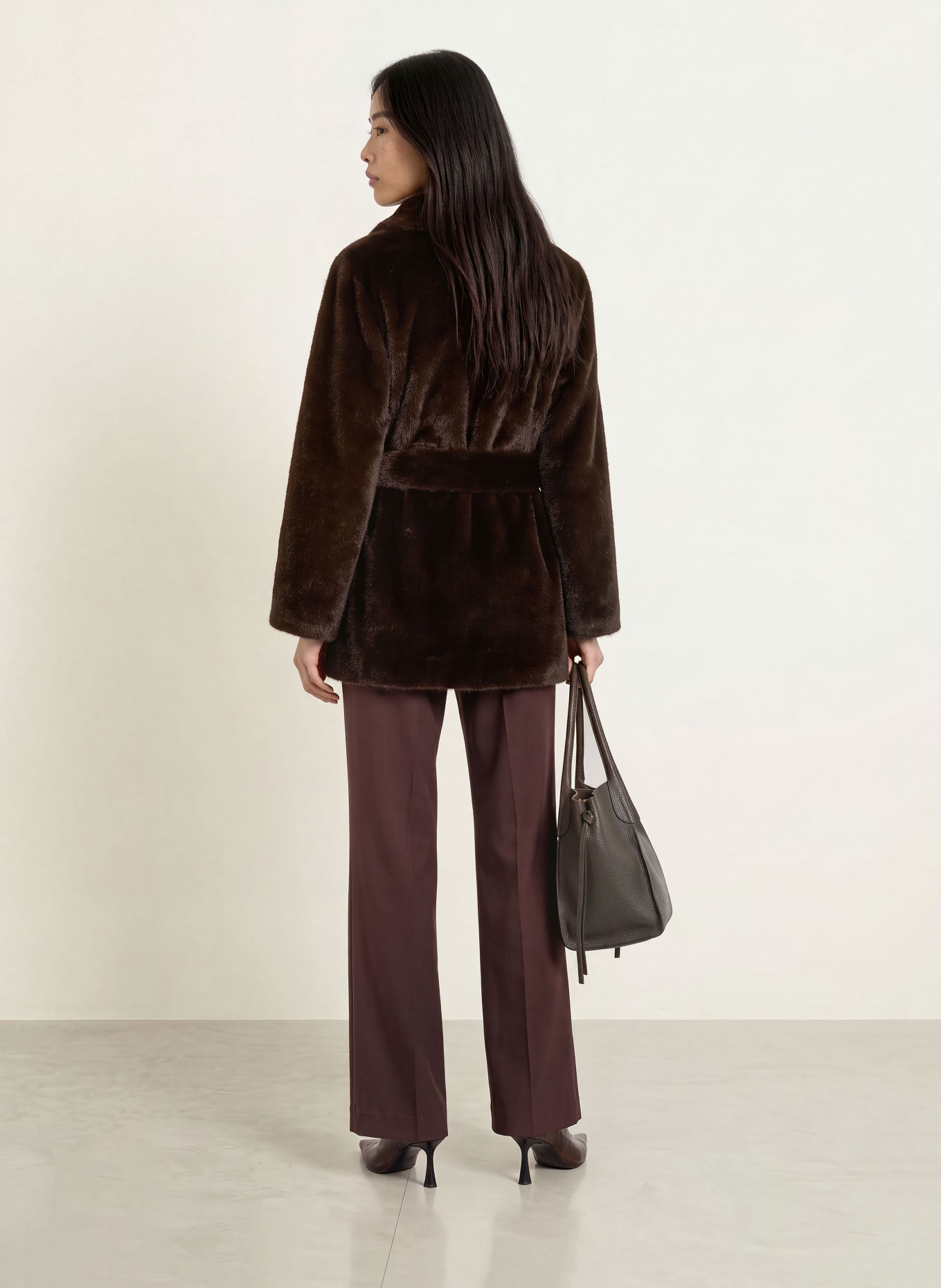 Stylein Kunstfell-Jacke HILANI: DUNKELBRAUN