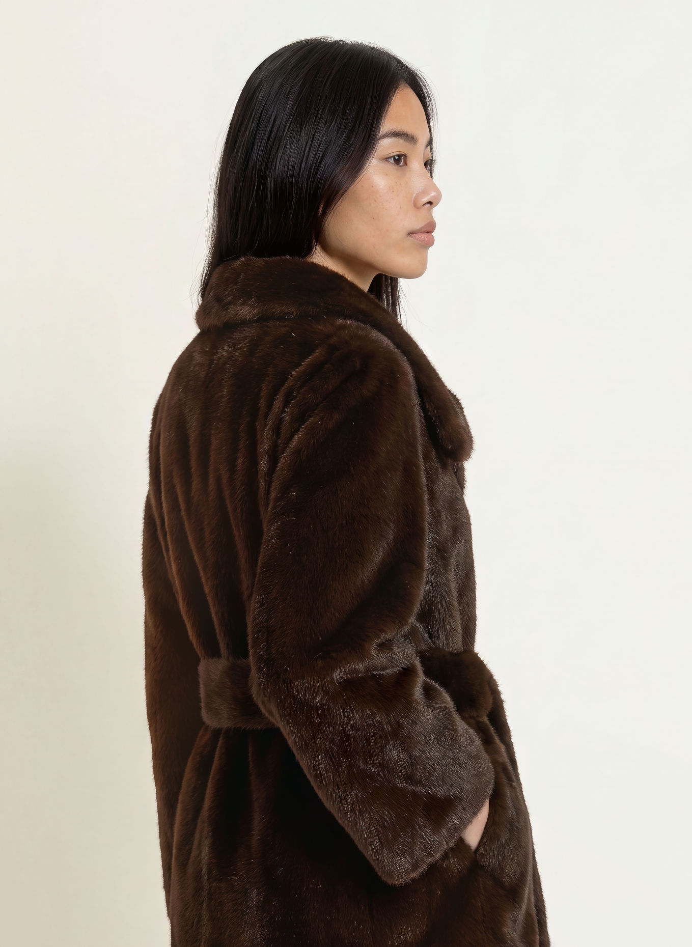 Stylein Kunstfell-Jacke HILANI: DUNKELBRAUN