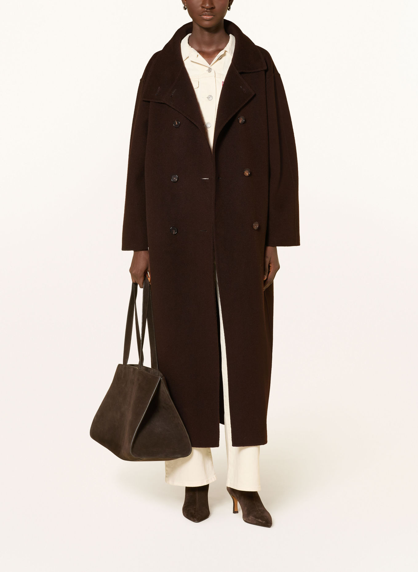 Stylein Manteau en laine TOVINO: MARRON FONCÉ