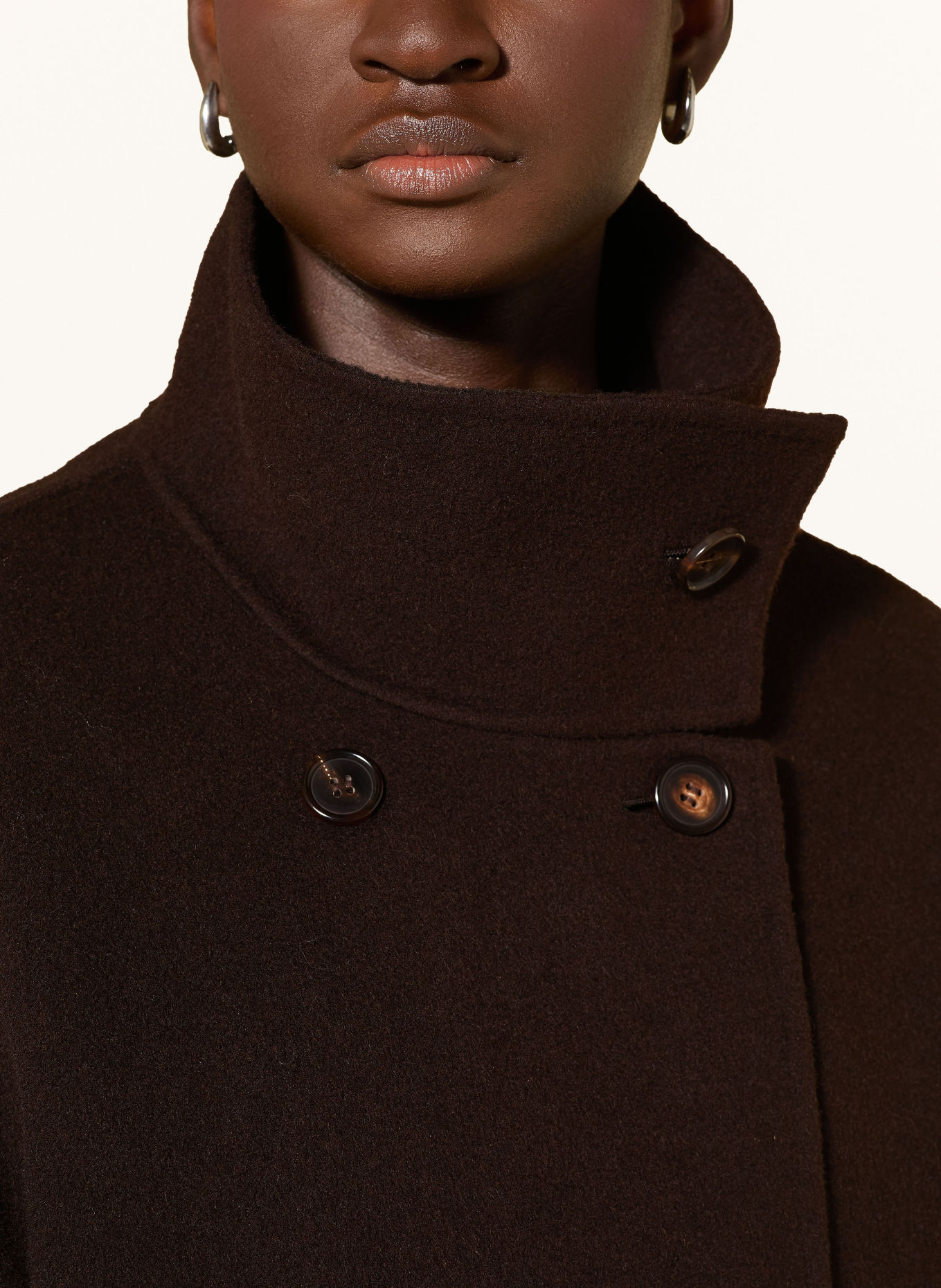 Stylein Manteau en laine TOVINO: MARRON FONCÉ