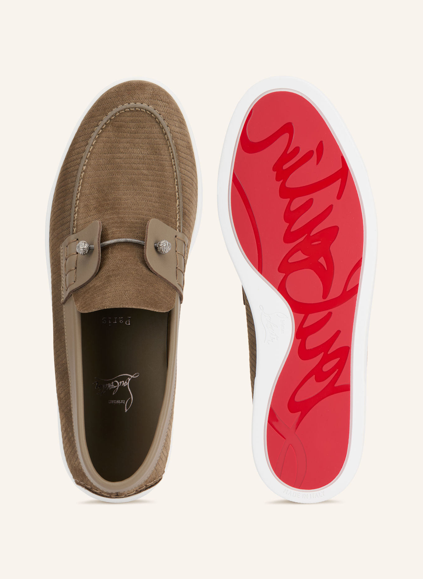 Christian Louboutin CHAMBELIBOAT Loafers: BROWN