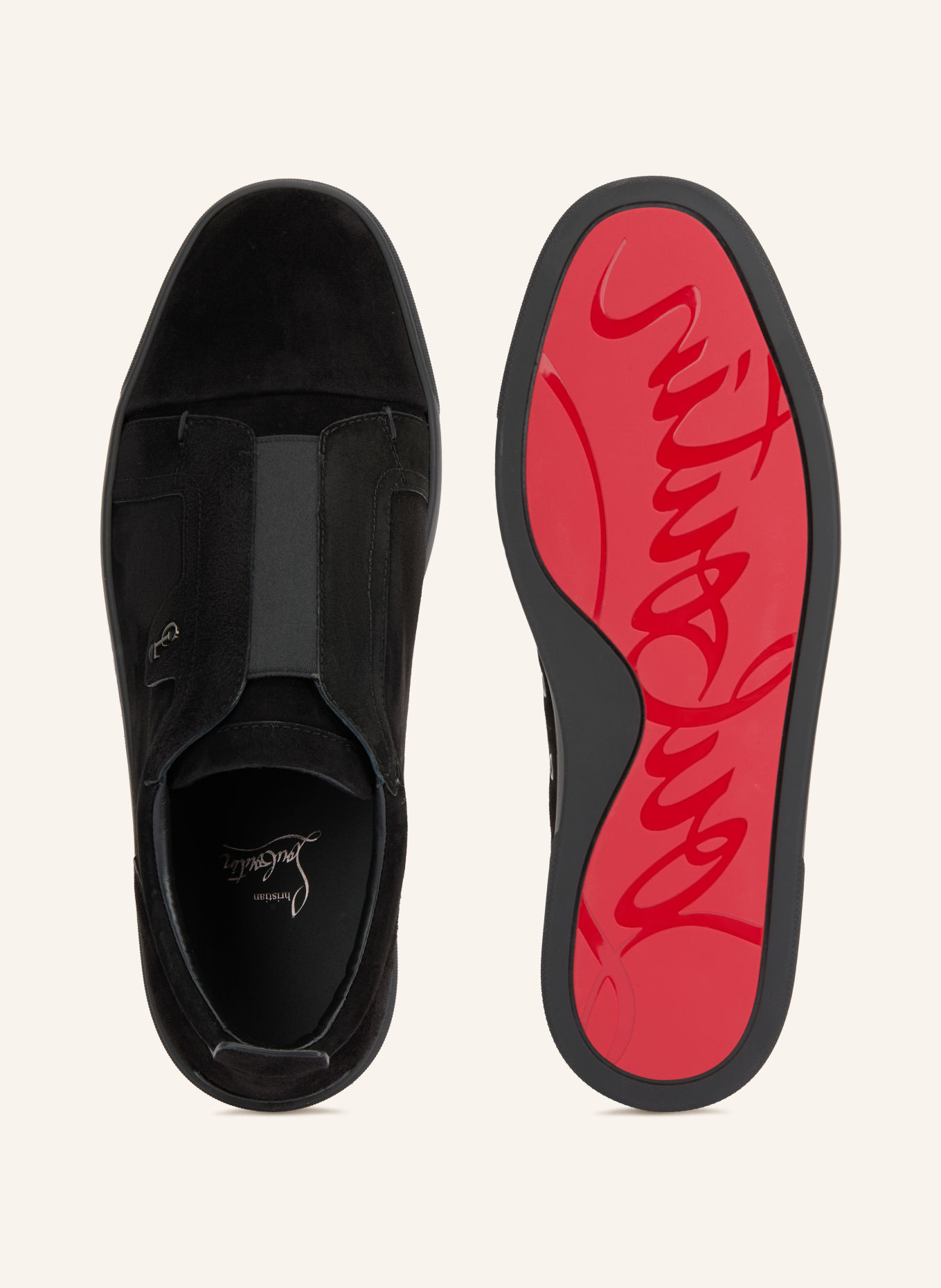 Christian Louboutin ST LOUIS Slip-on sneakers: BLACK