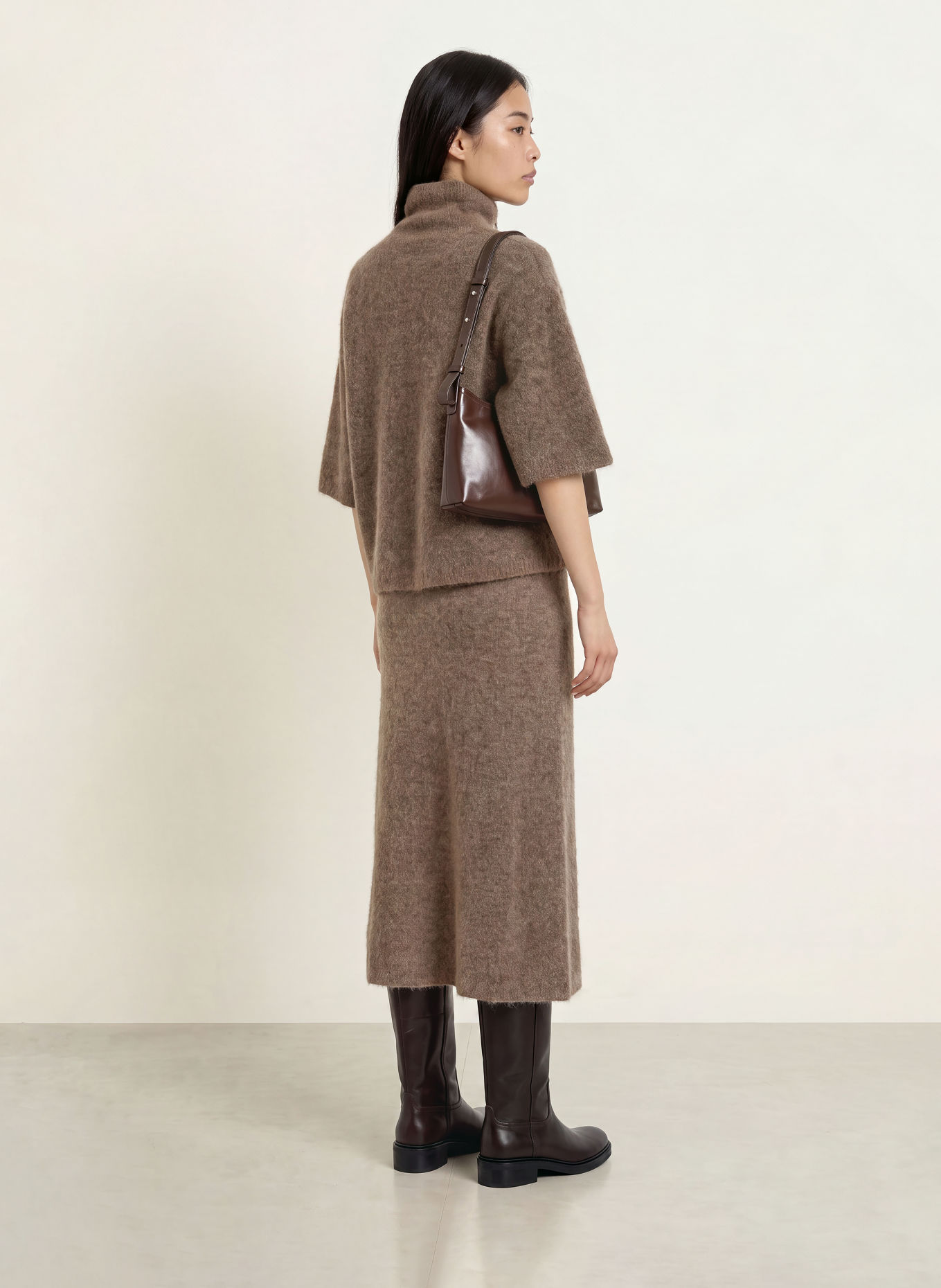 Stylein Gebreide rok NANIE: TAUPE