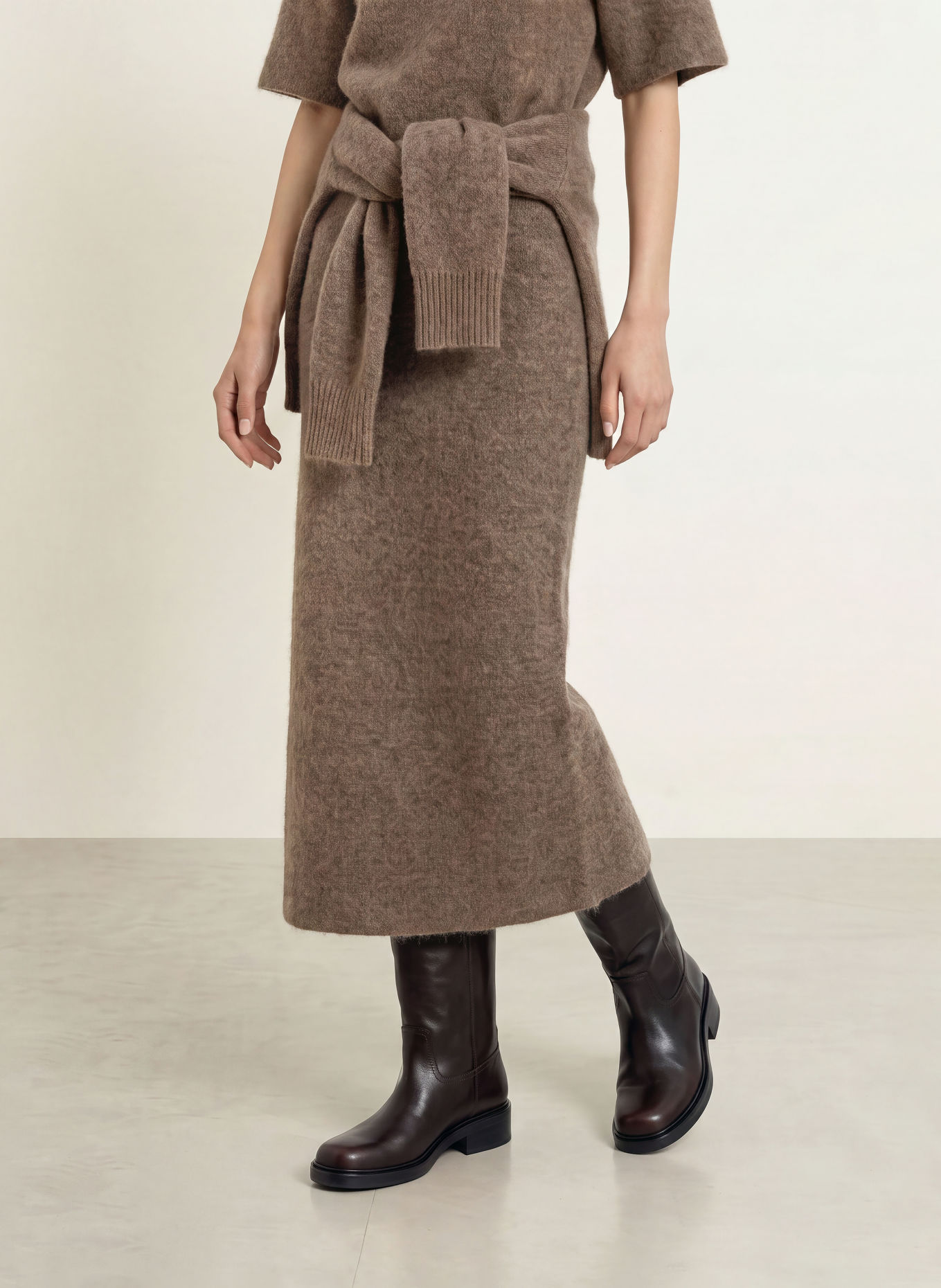 Stylein Gebreide rok NANIE: TAUPE