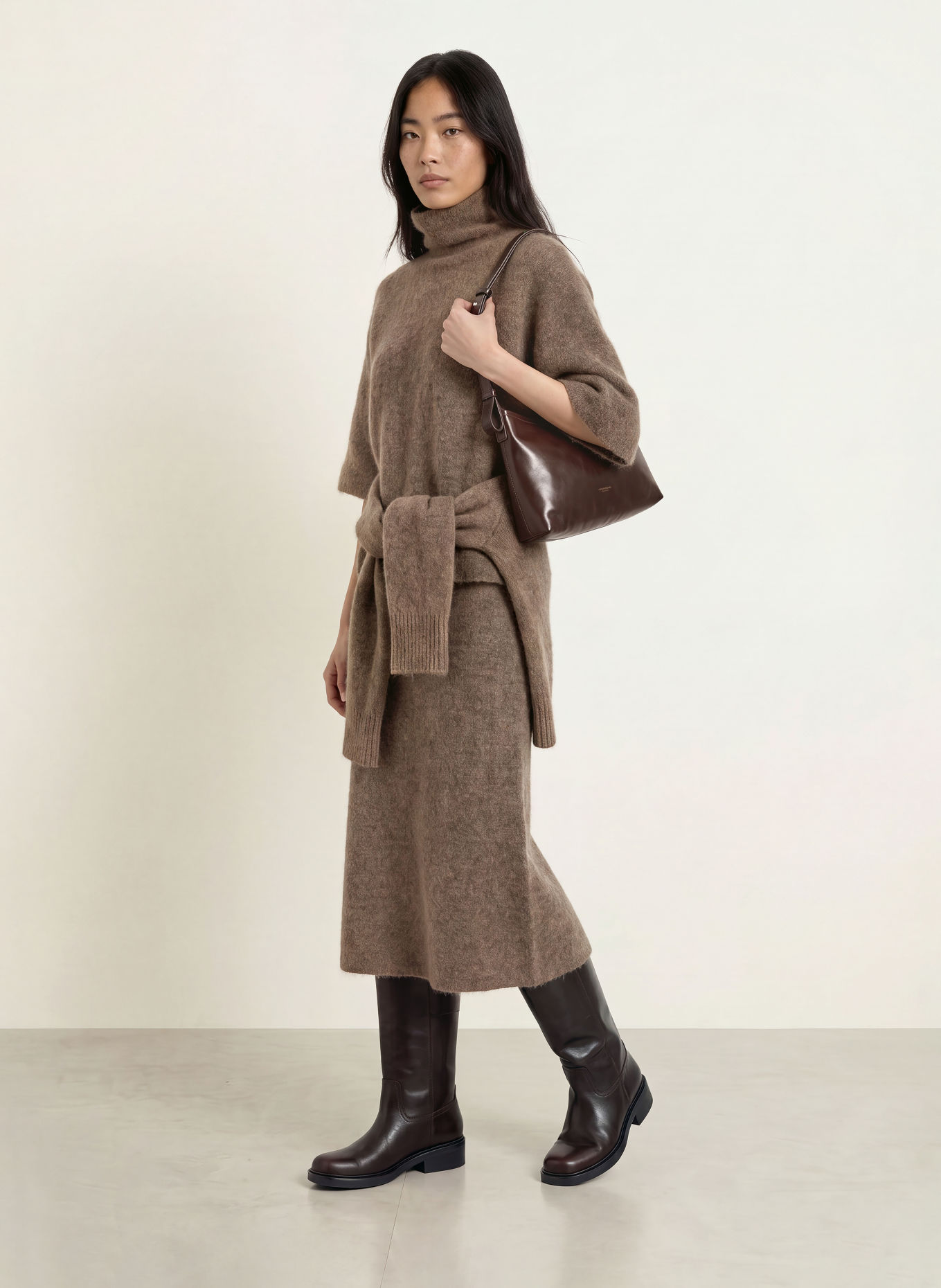 Stylein Gebreide rok NANIE: TAUPE