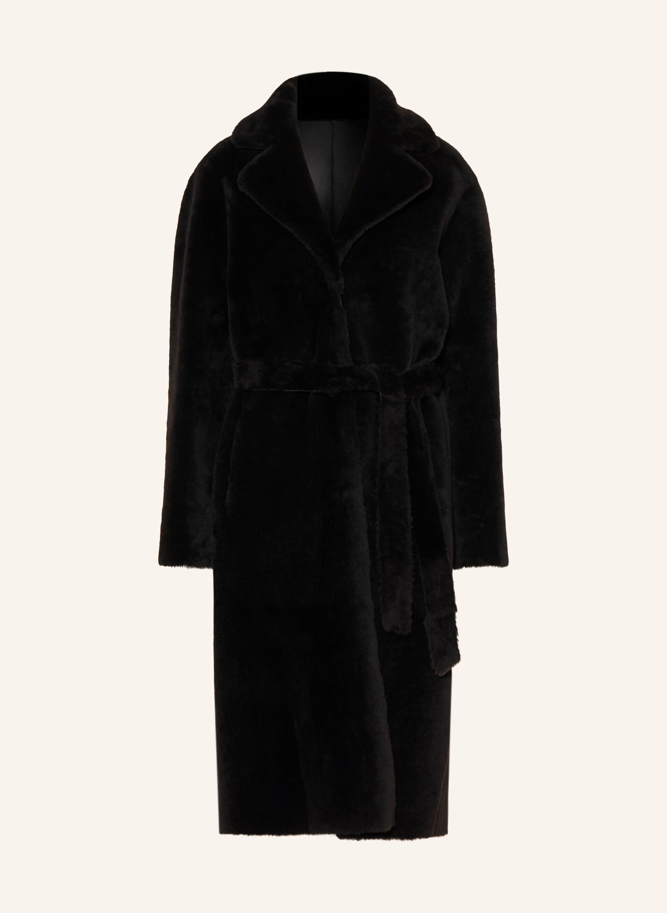 manzoni 24 Reversible leather coat: BLACK