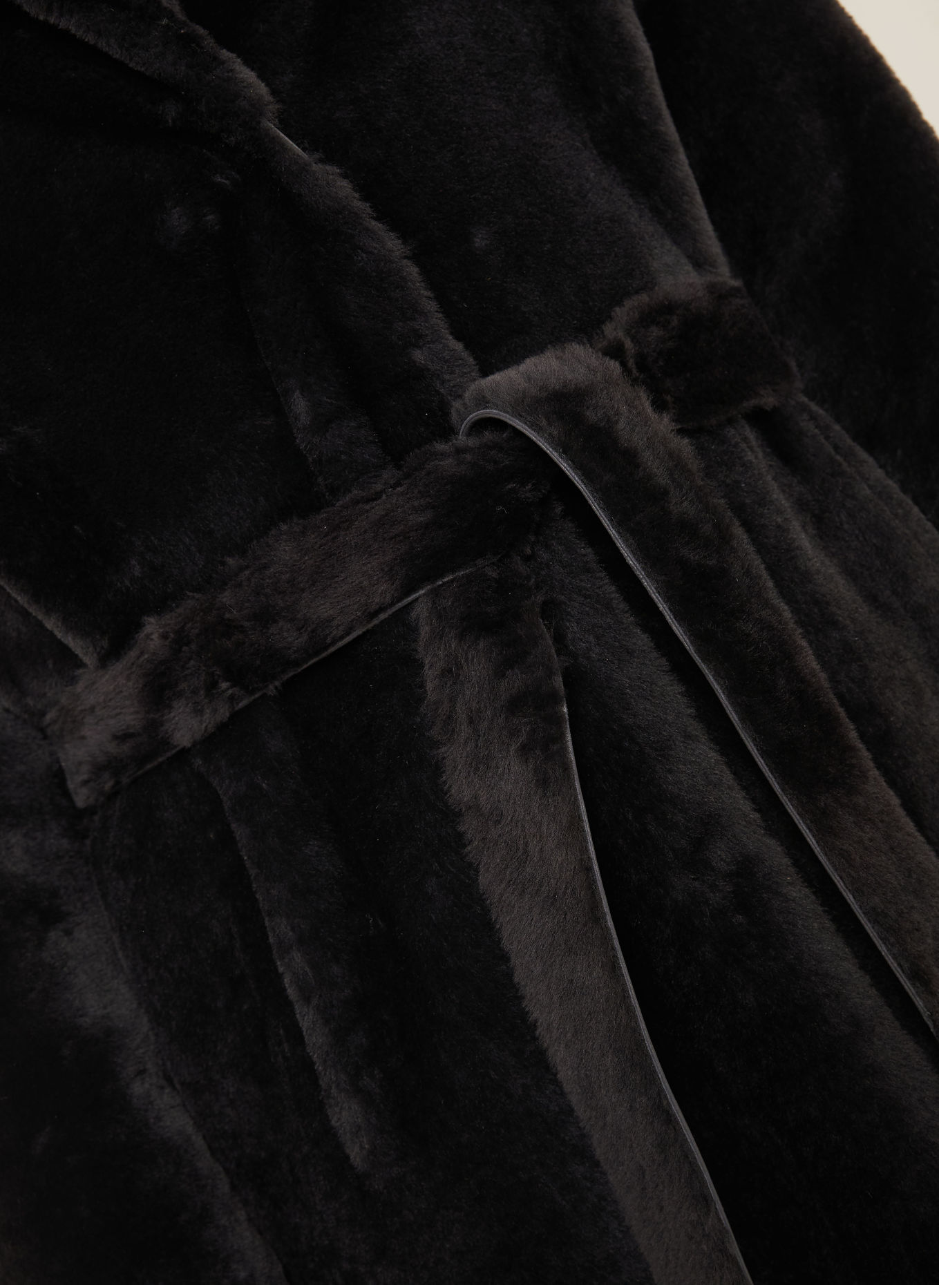 manzoni 24 Reversible leather coat: BLACK