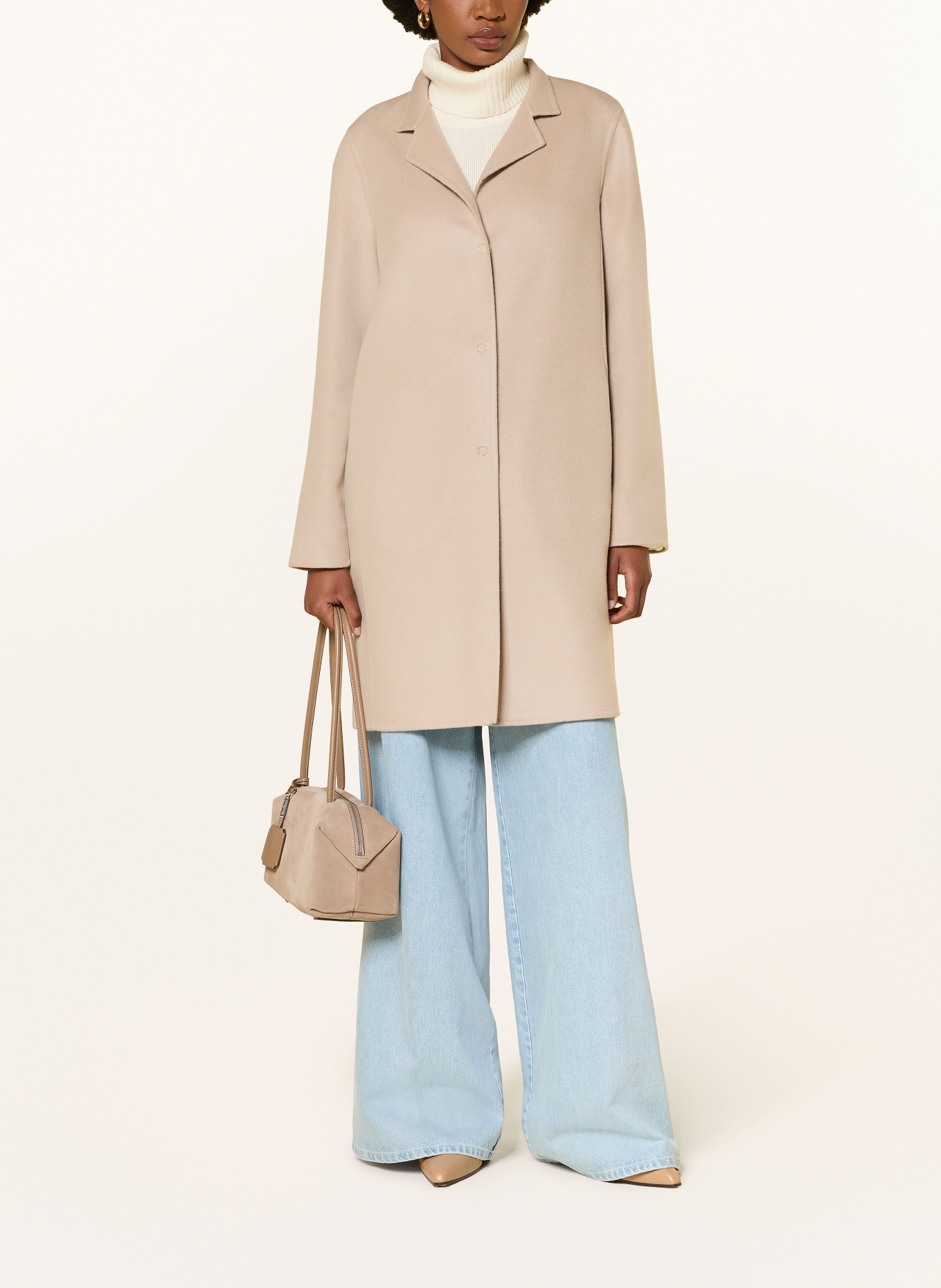 manzoni 24 Ullkappa med kashmir: BEIGE