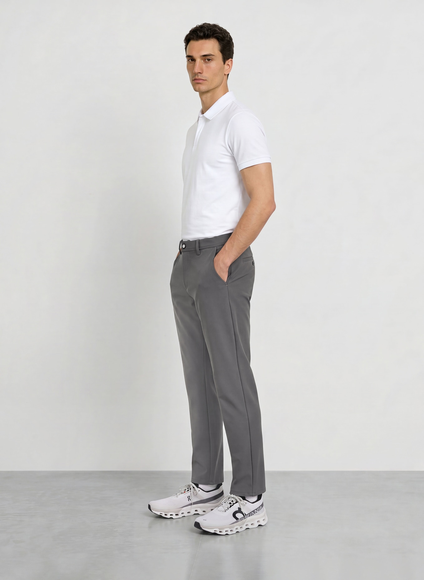 ALBERTO Pantalon de golf ROOKIE coupe classique: GRIS FONCÉ