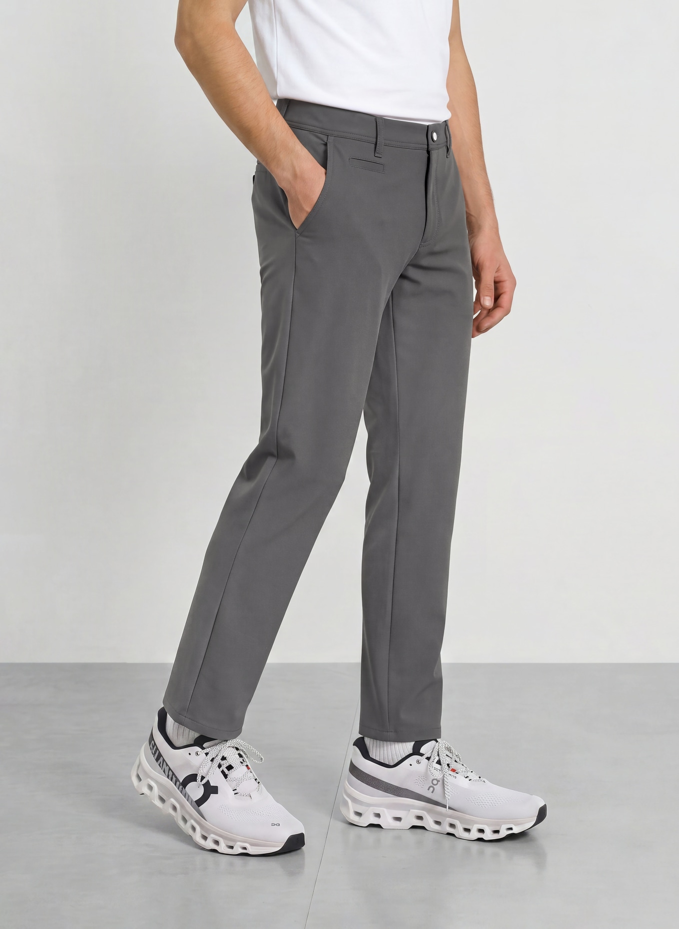 ALBERTO Pantalon de golf ROOKIE coupe classique: GRIS FONCÉ