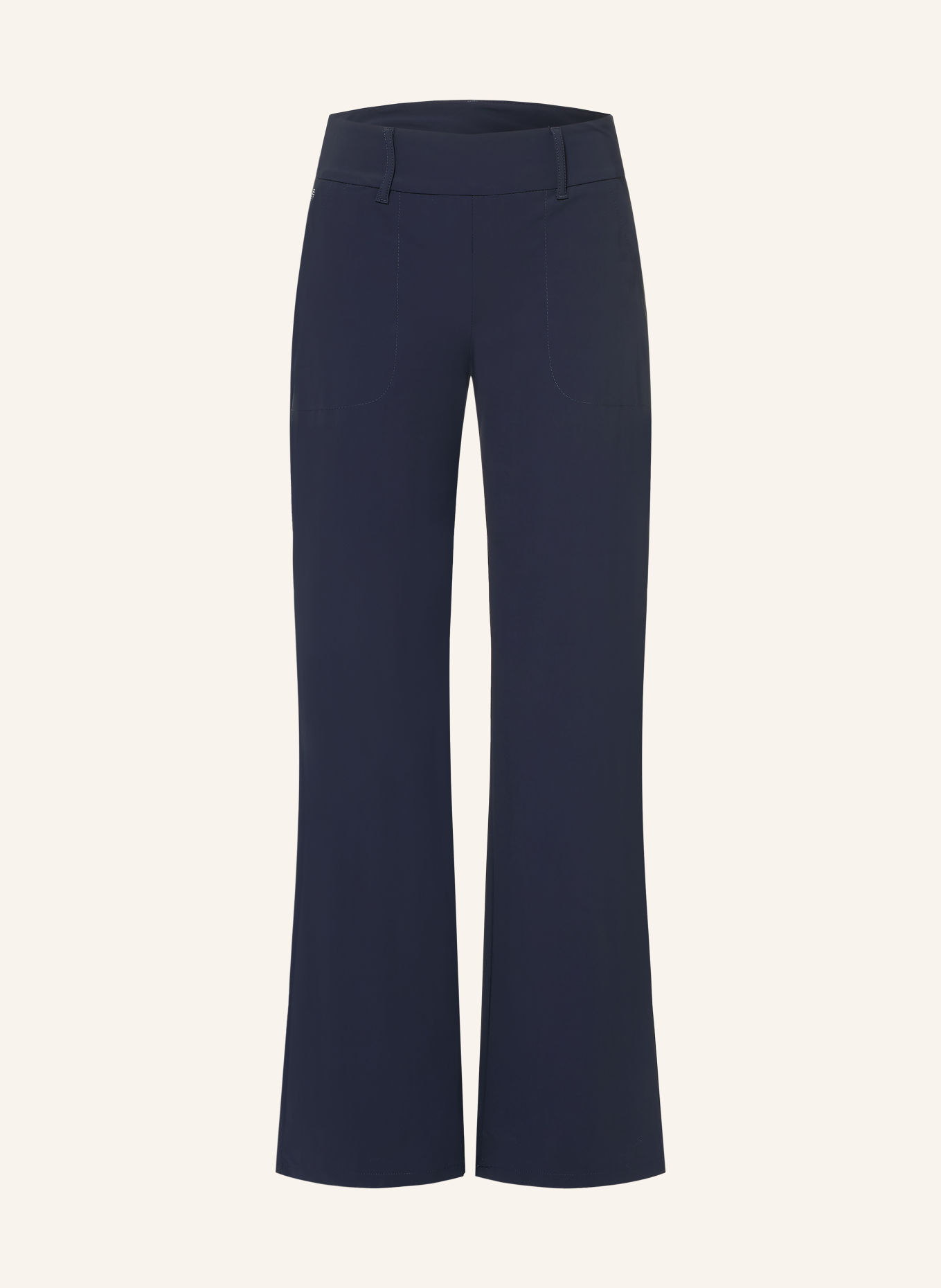 ALBERTO LUCY wide-leg trousers with Rhinestones: DARK BLUE