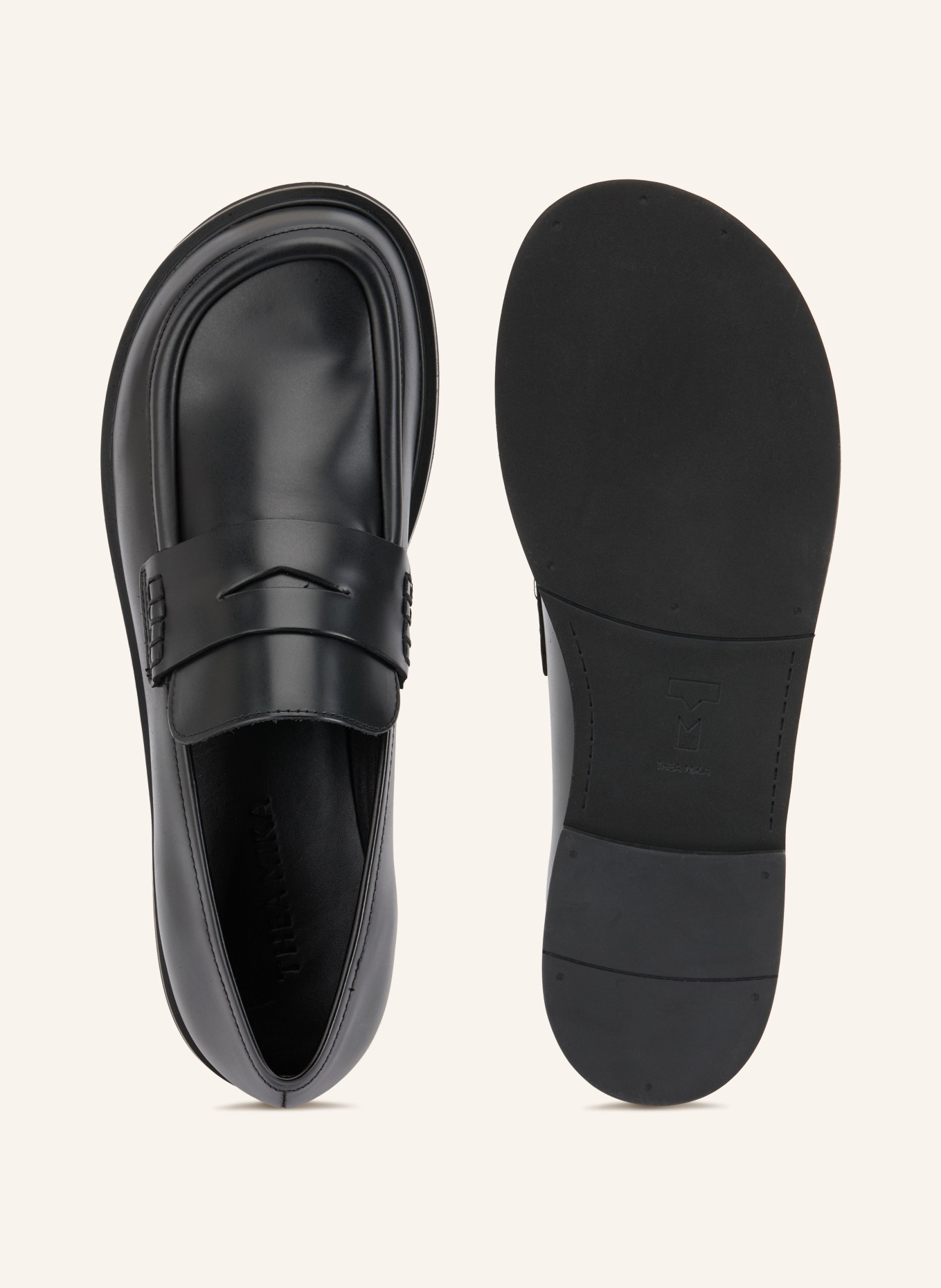 THEA MIKA OLA Penny loafer: BLACK