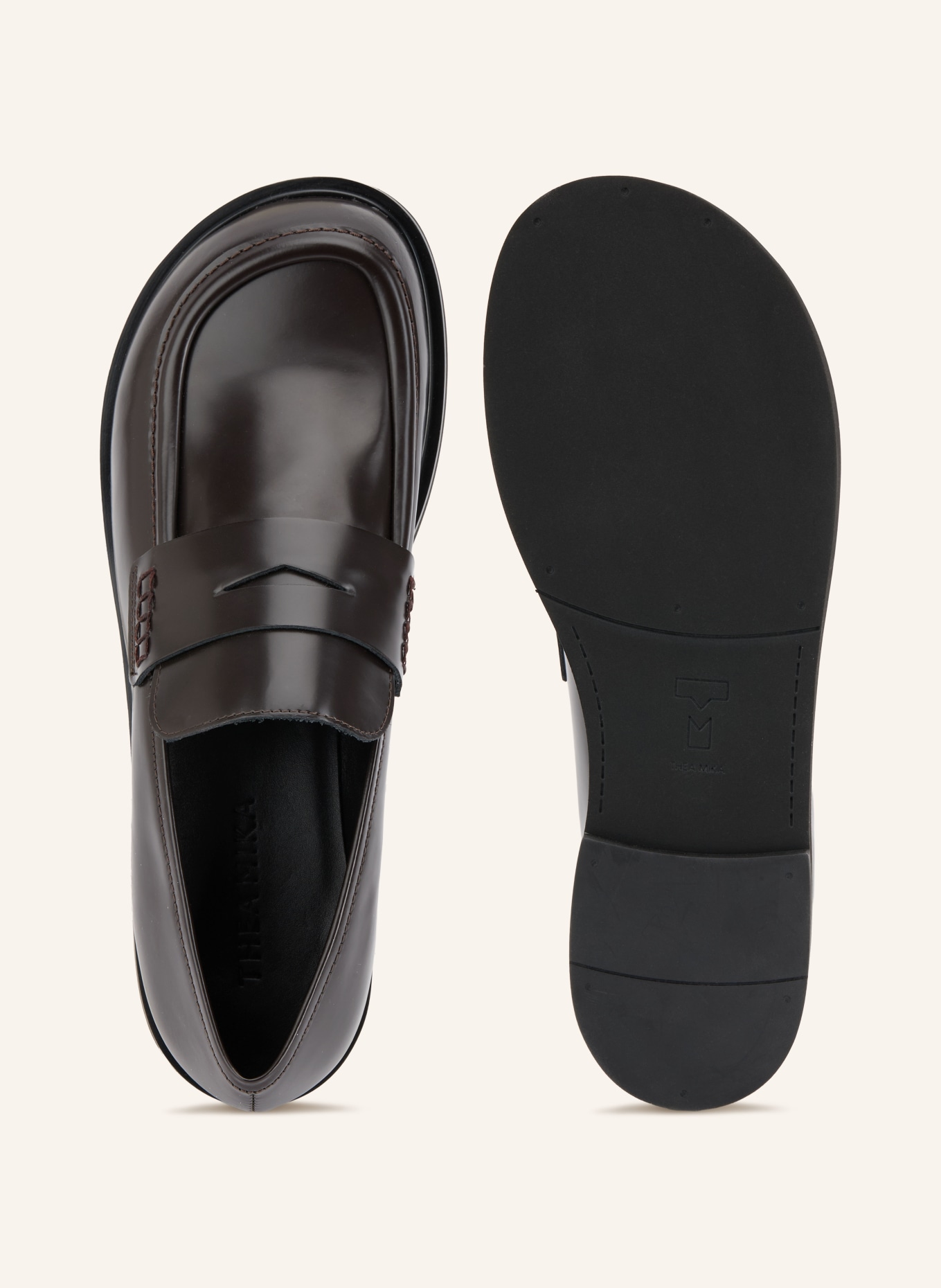 THEA MIKA OLA Penny loafer: DARK BROWN