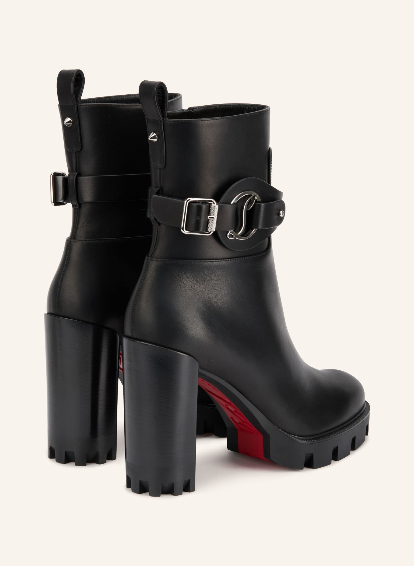 Christian Louboutin Stiefeletten DIANOUCHETTE LUG: SCHWARZ / SILBER
