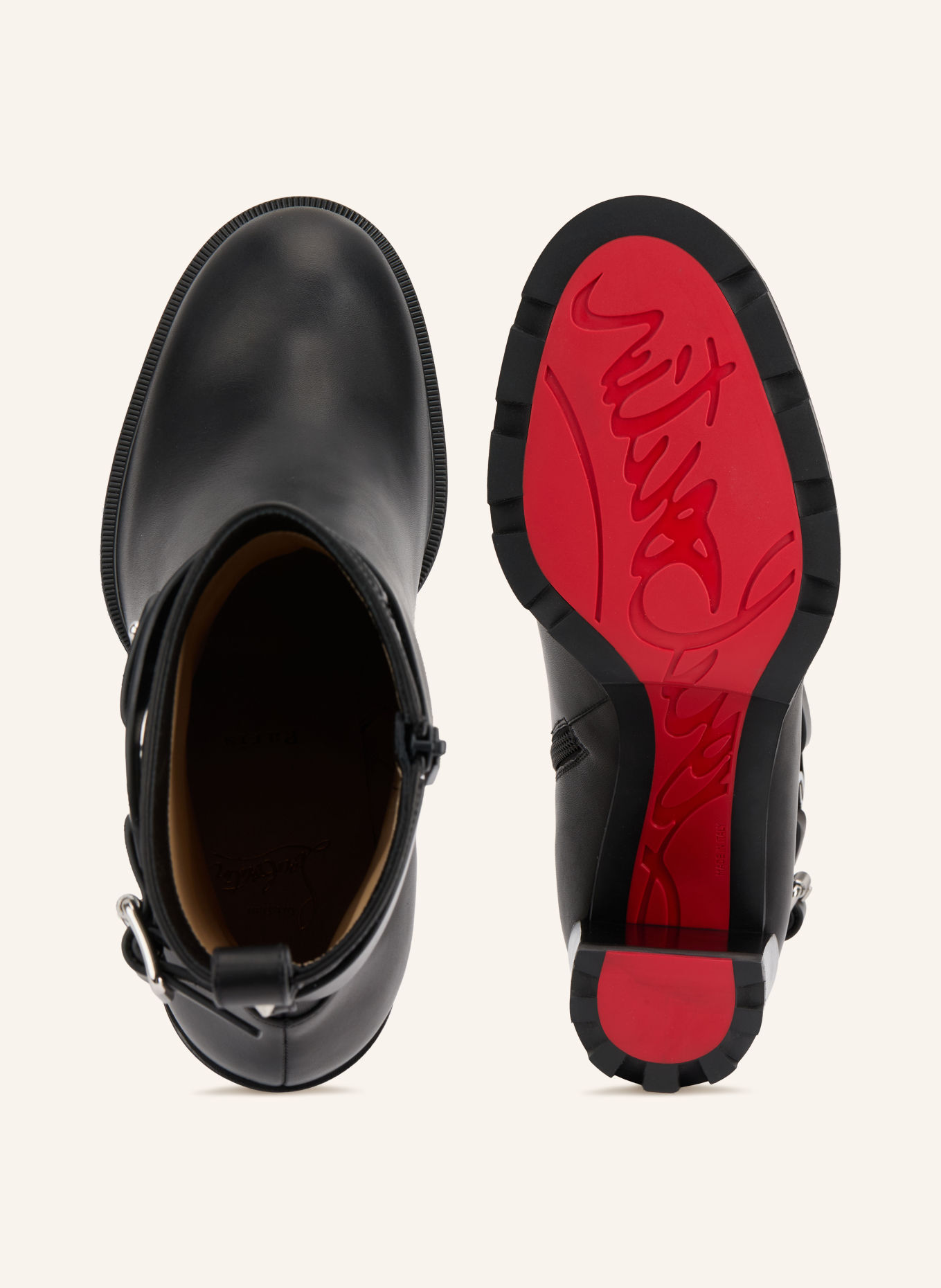 Christian Louboutin Stiefeletten DIANOUCHETTE LUG: SCHWARZ / SILBER