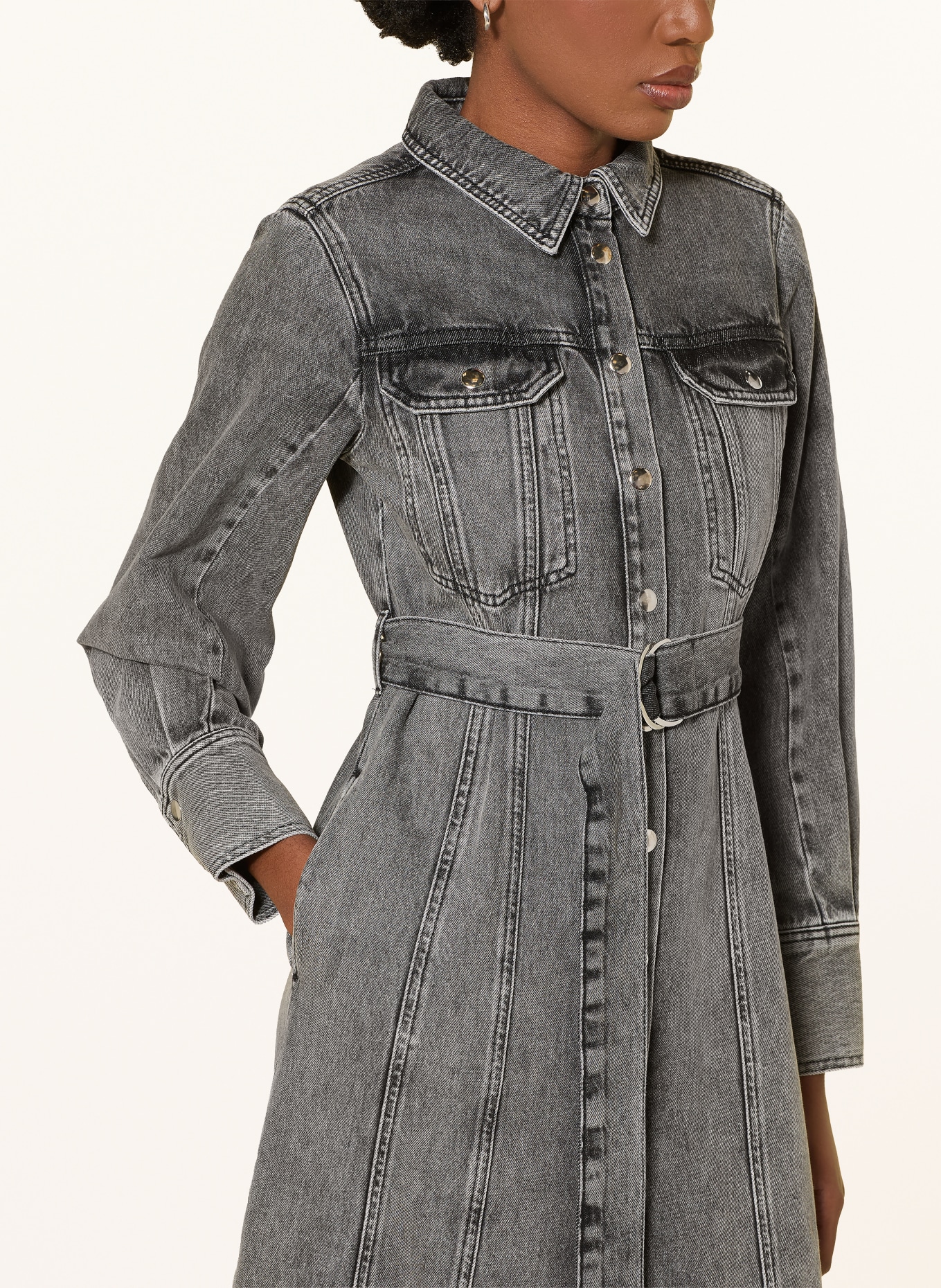 MRS & HUGS Jeanskleid: GRAU