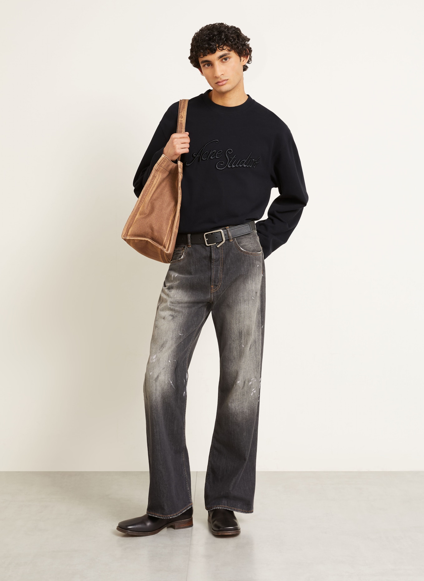 Acne Studios Koszulka z długim rękawem: CZARNY