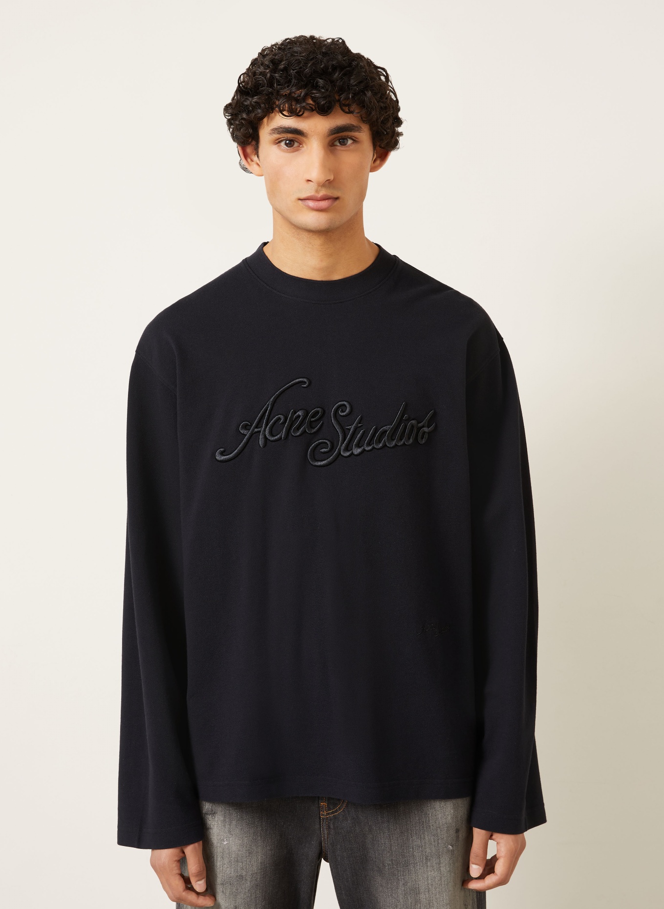 Acne Studios Koszulka z długim rękawem: CZARNY