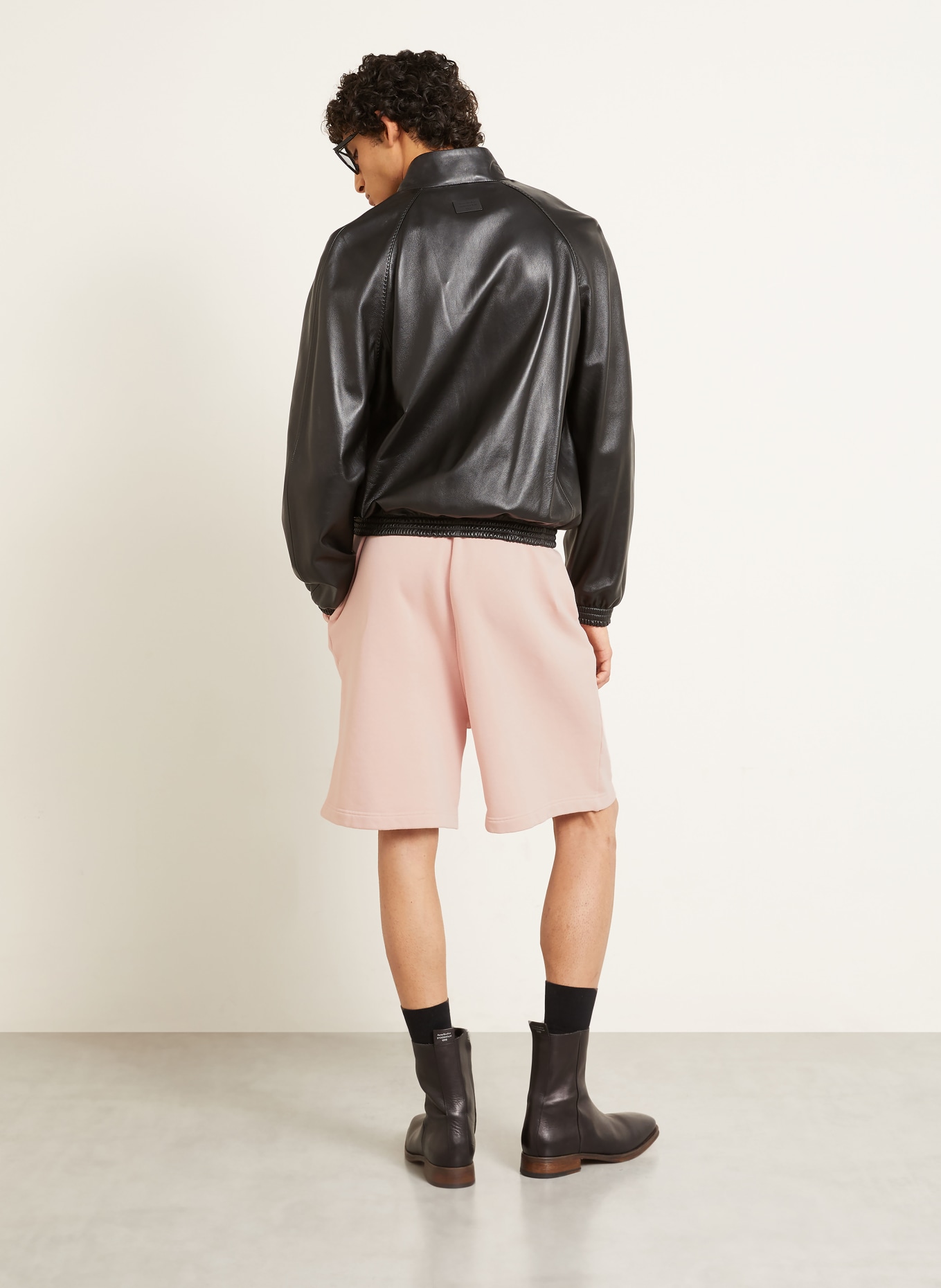 Acne Studios Short en molleton: ROSE CLAIR