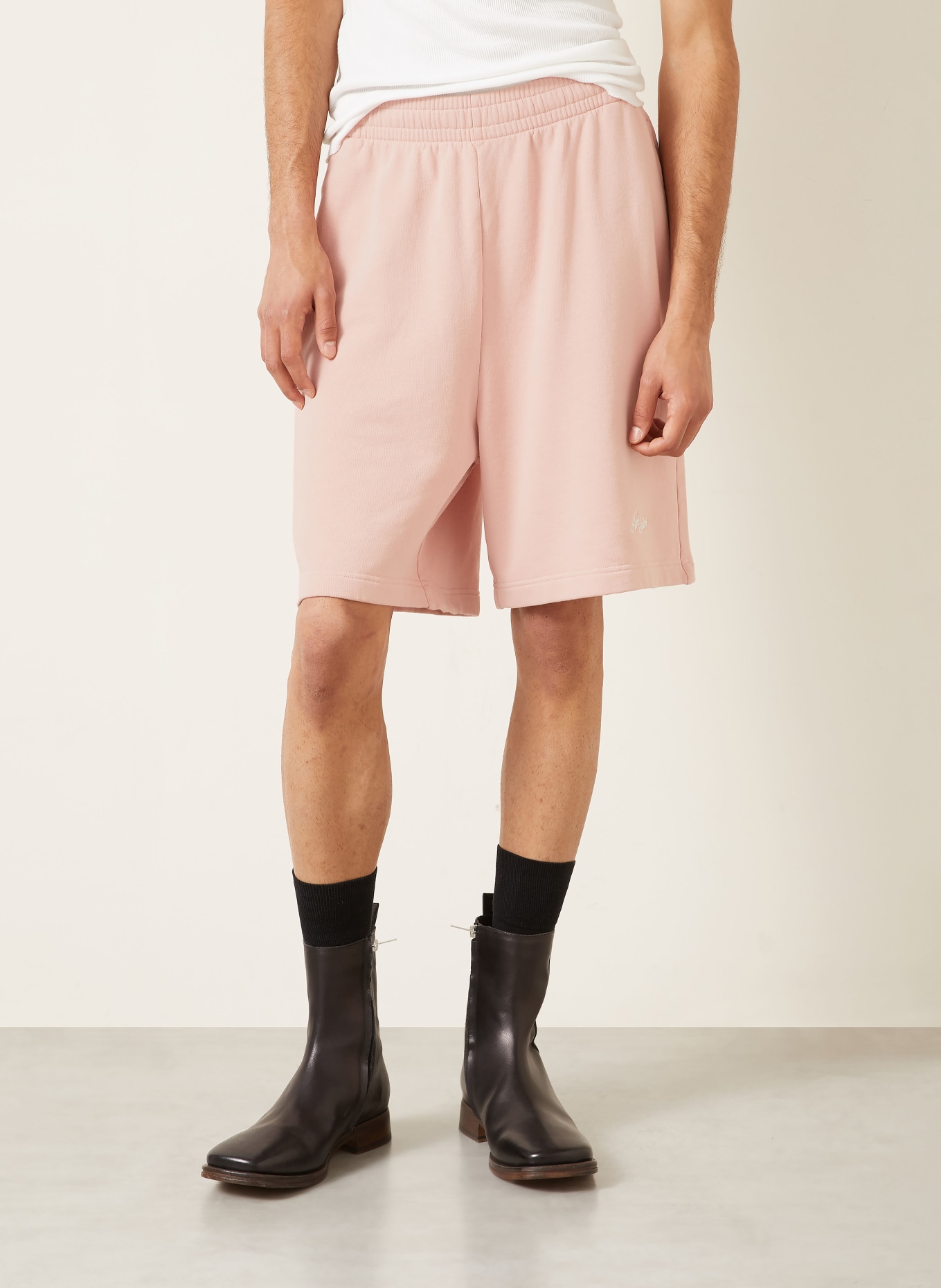 Acne Studios Short en molleton: ROSE CLAIR
