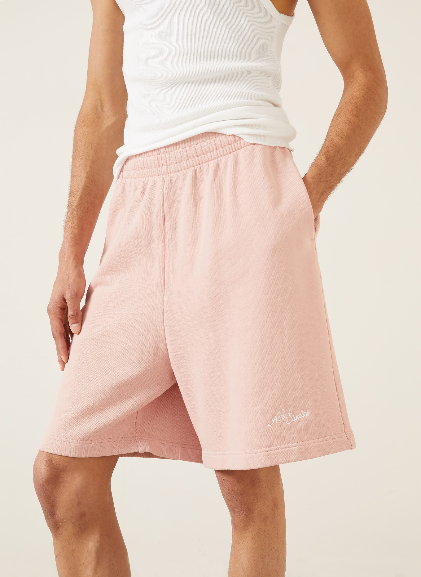 Acne Studios Short en molleton: ROSE CLAIR