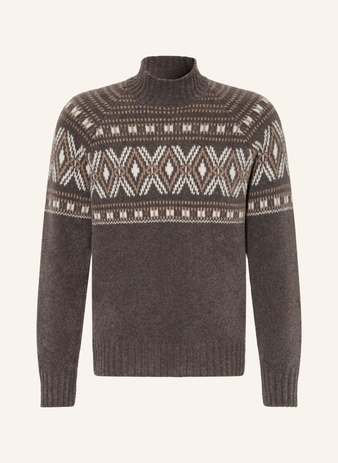 GRAN SASSO Sweater: TAUPE / BROWN / ECRU