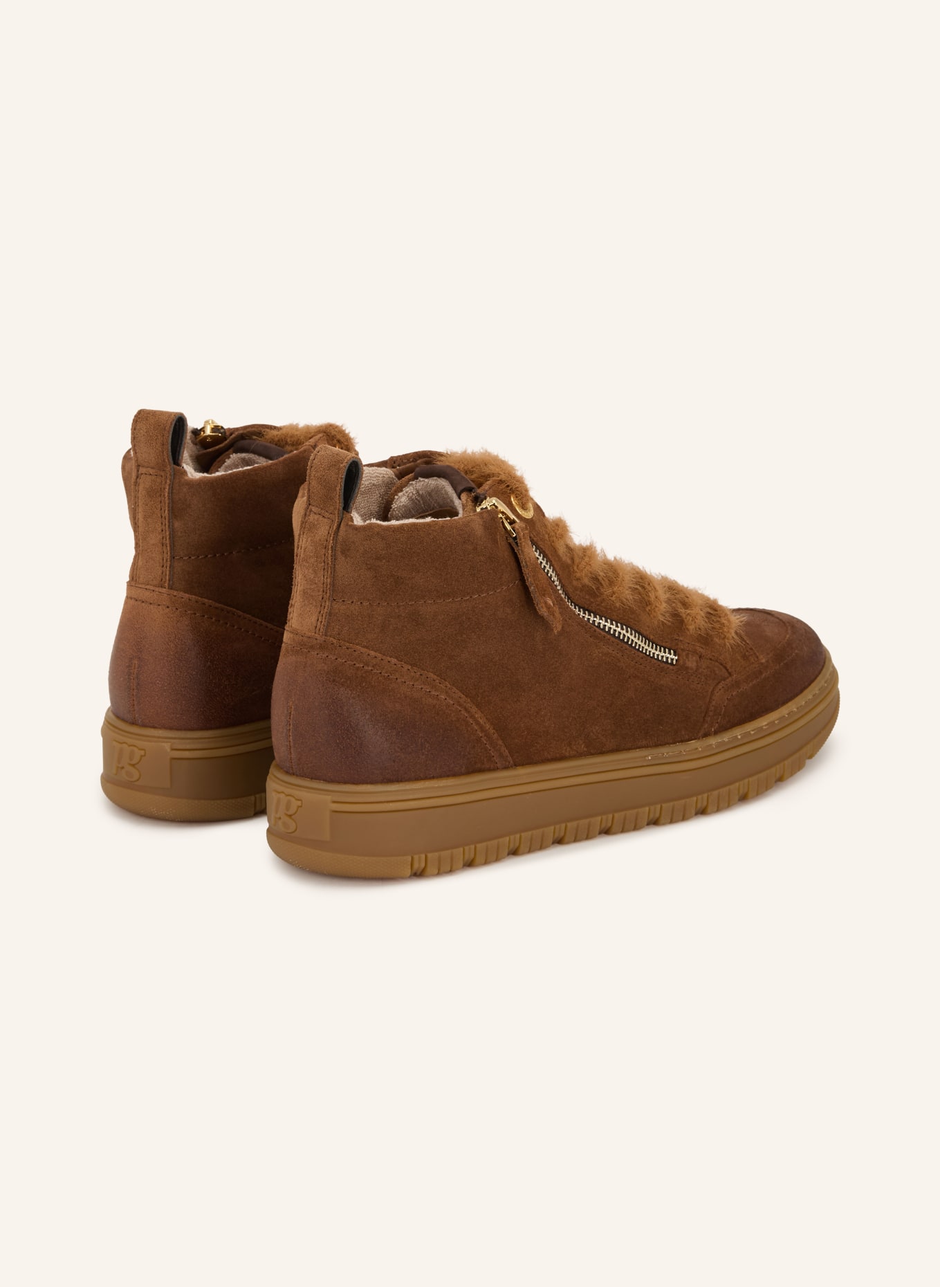 paul green High-top sneakers: BROWN / GOLD