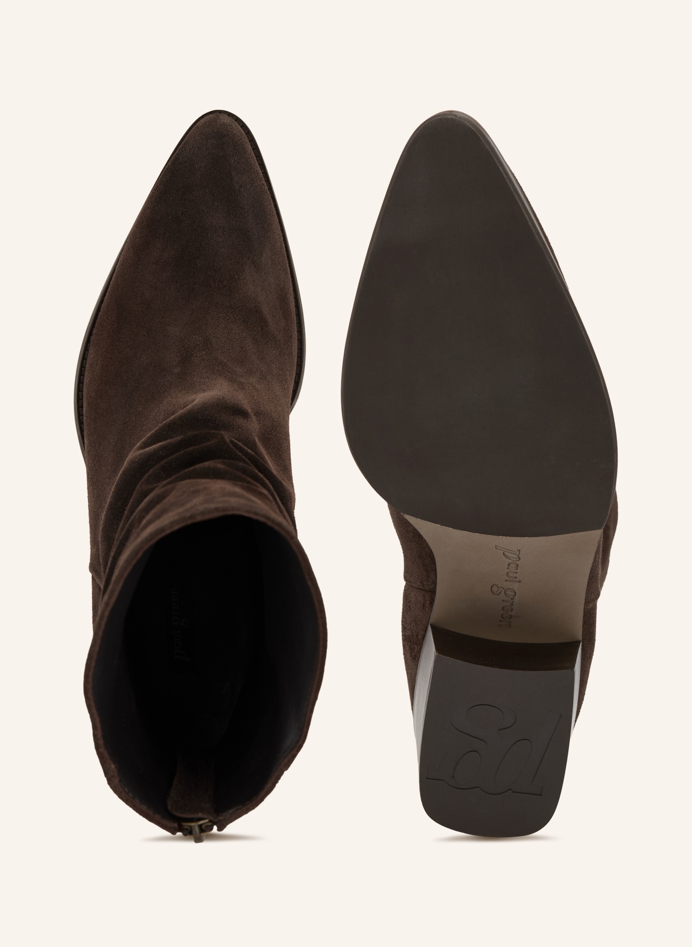 paul green Ankle boots: DARK BROWN