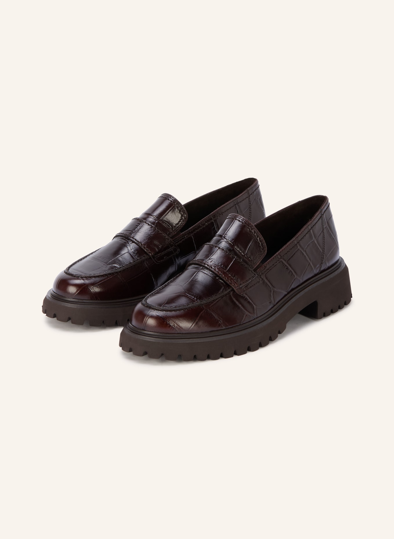 paul green Loafers BIG CROCO: MARRON FONCÉ