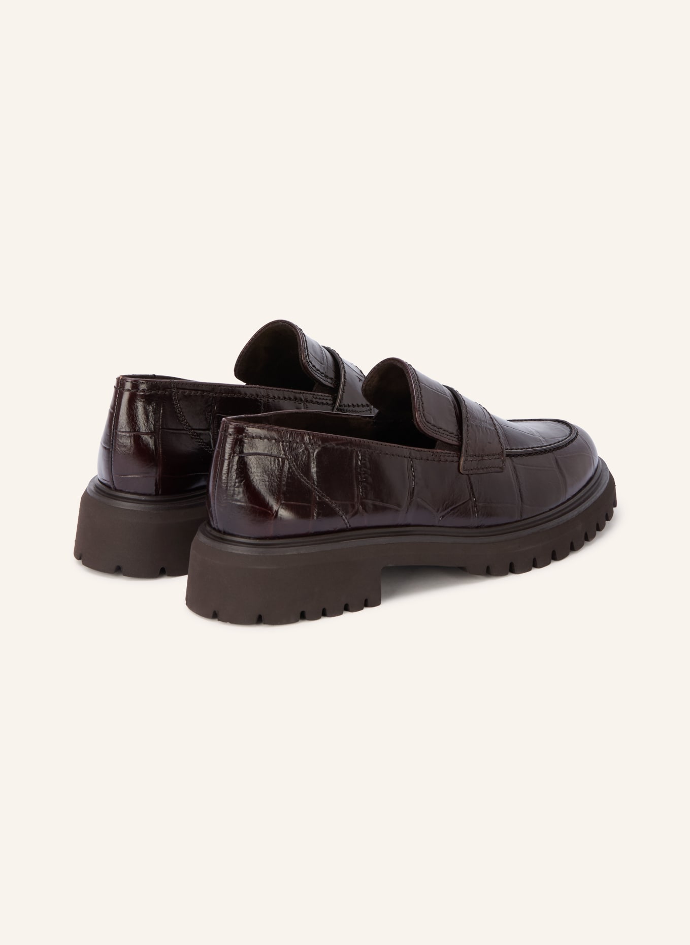paul green Loafers BIG CROCO: MARRON FONCÉ
